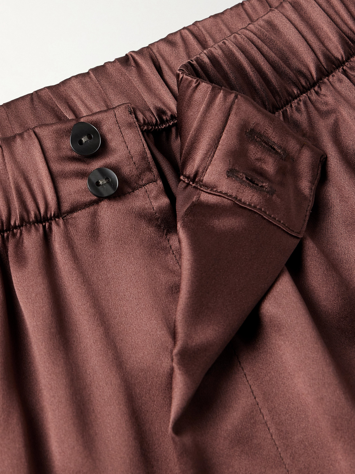 Shop Rubinacci Silk-satin Boxer Shorts In Brown
