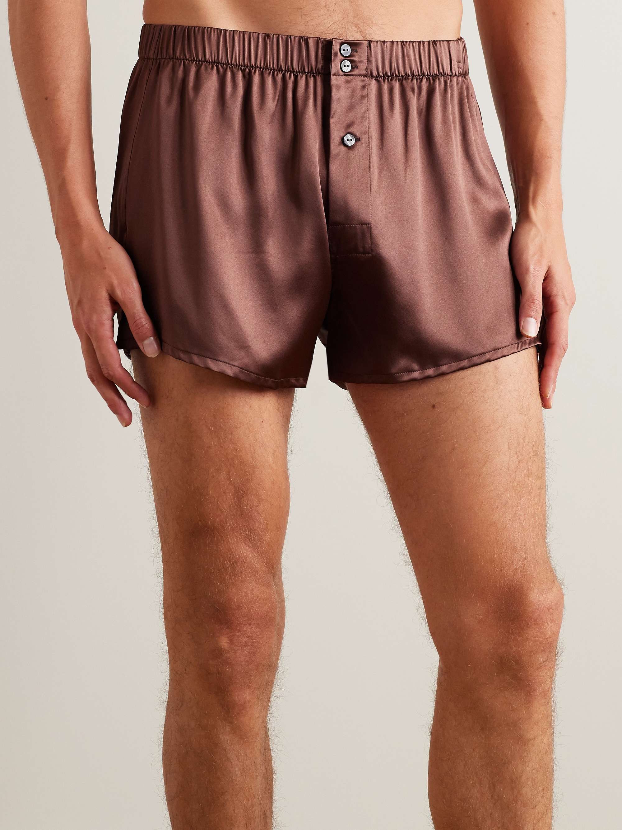 RUBINACCI Silk-Satin Boxer Shorts for Men