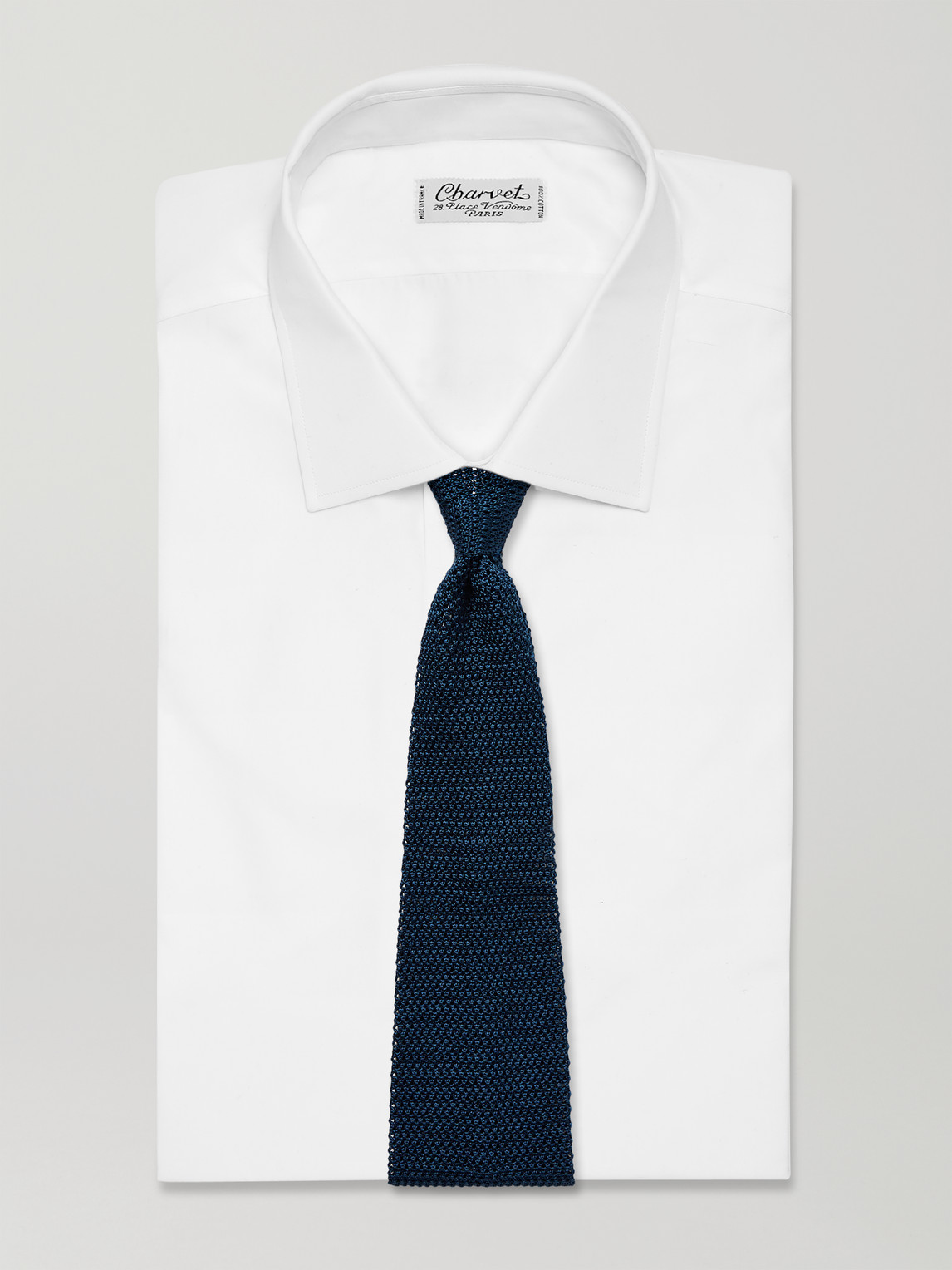 Shop Rubinacci 6cm Knitted Silk Tie In Blue