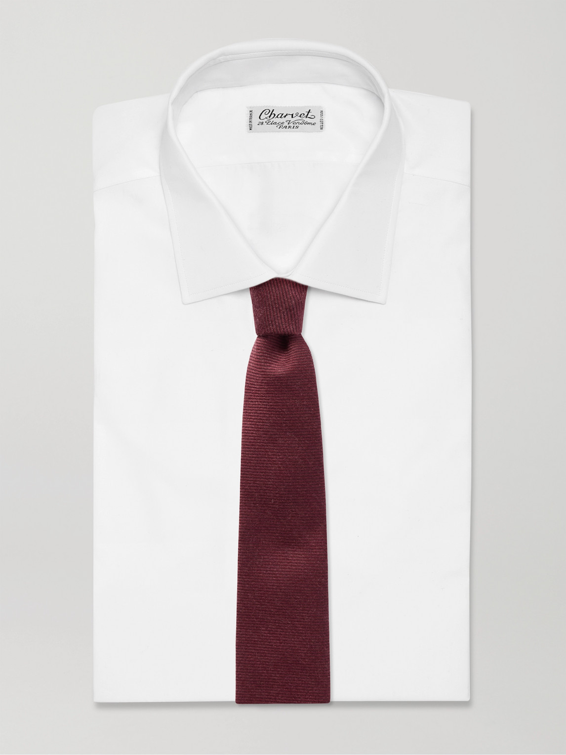 Shop Rubinacci 8cm Silk And Wool-blend Twill Tie In Red
