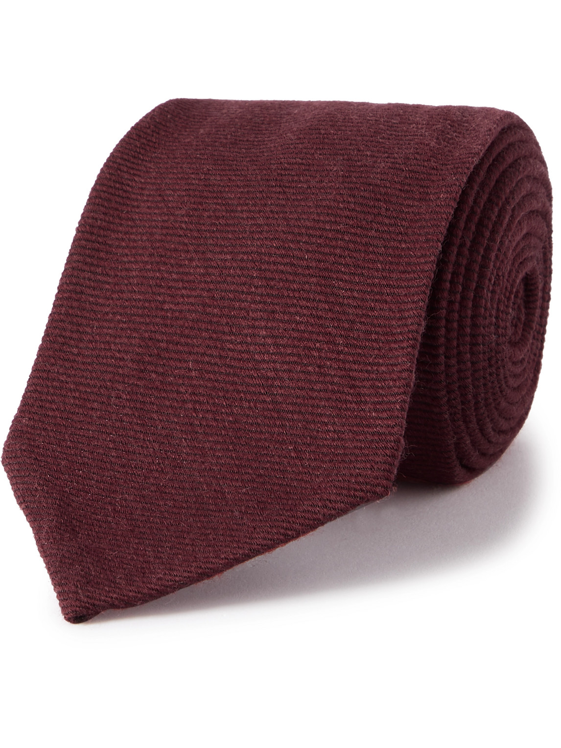 Rubinacci 8cm Silk And Wool-blend Twill Tie In Red