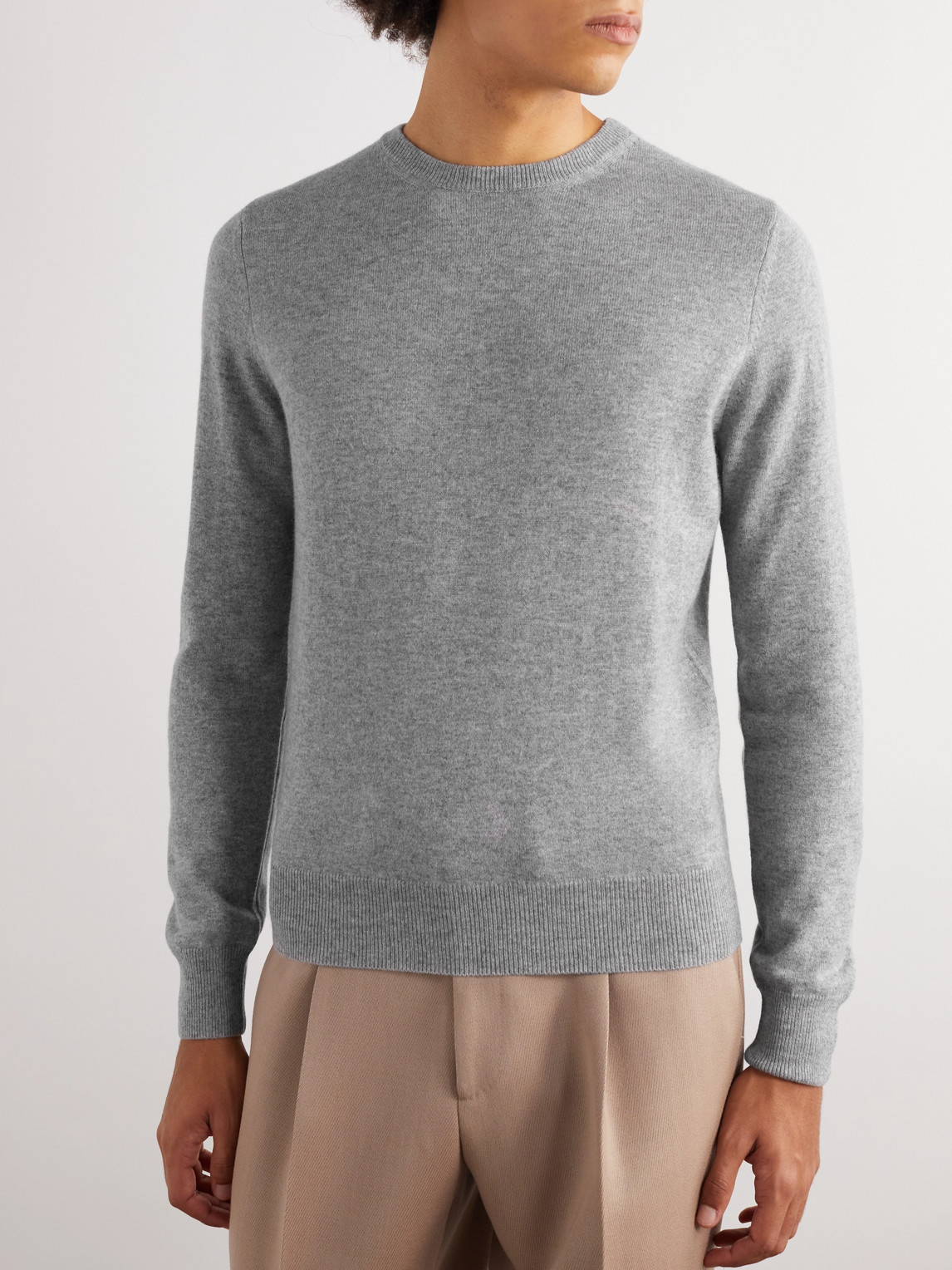 Shop Rubinacci Cashmere Sweater In Gray