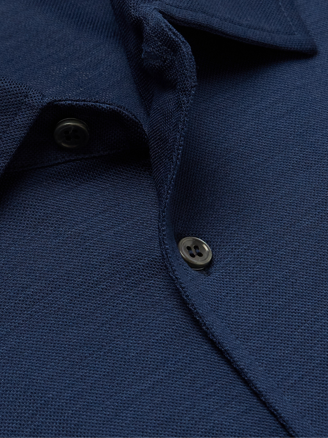 Shop Rubinacci Wool-piqué Shirt In Blue