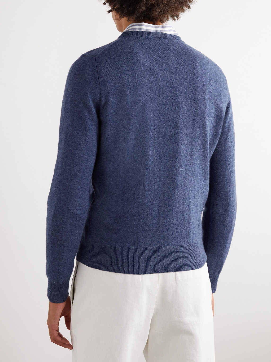 Shop Rubinacci Cashmere Sweater In Blue