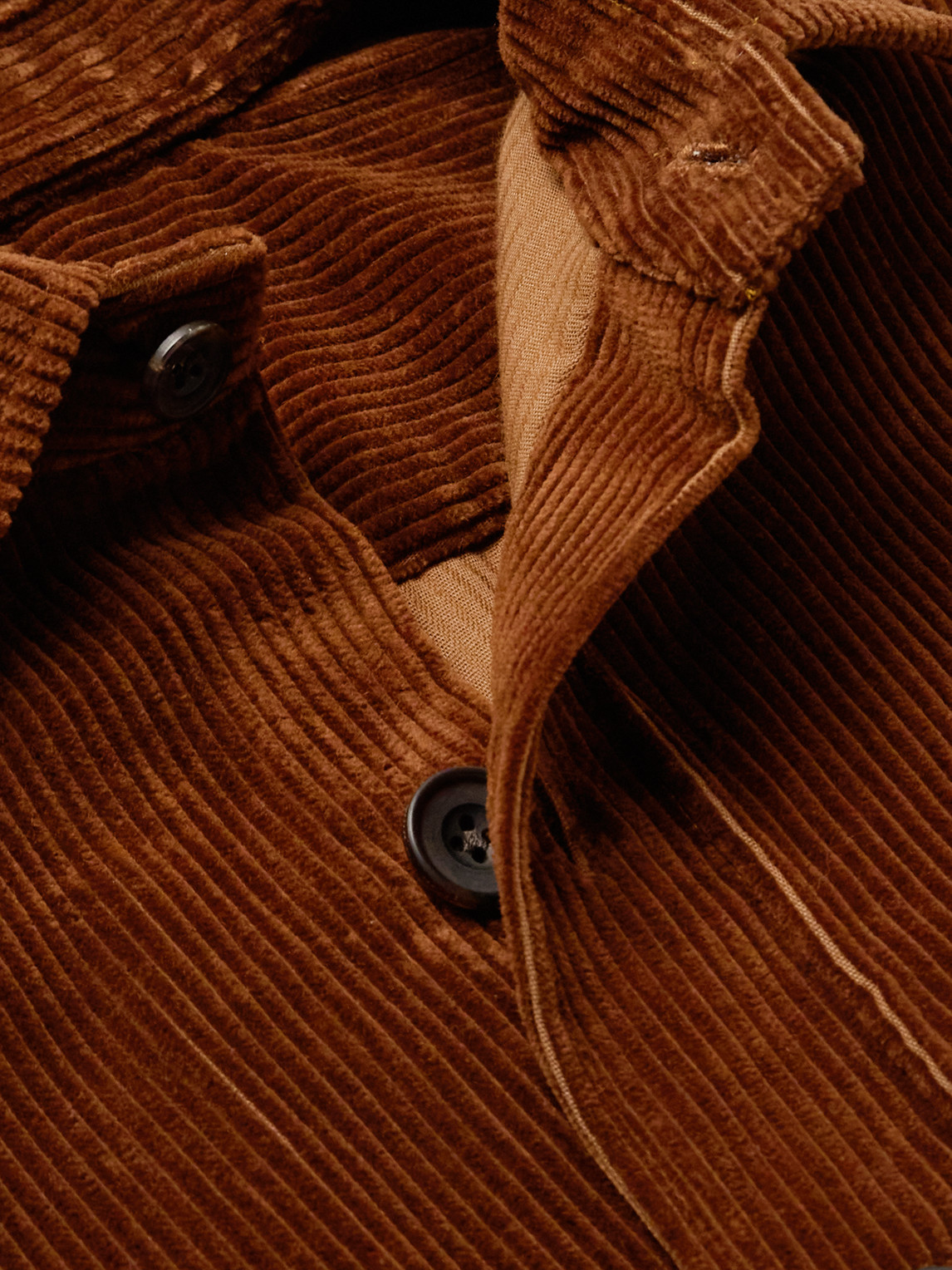 Shop Rubinacci Sahariana Cotton-corduroy Field Jacket In Brown