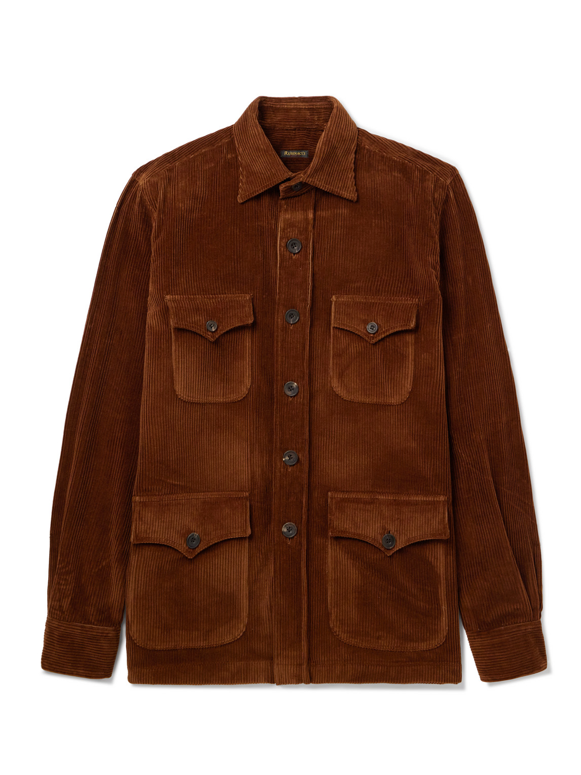 Rubinacci Sahariana Cotton-corduroy Field Jacket In Brown