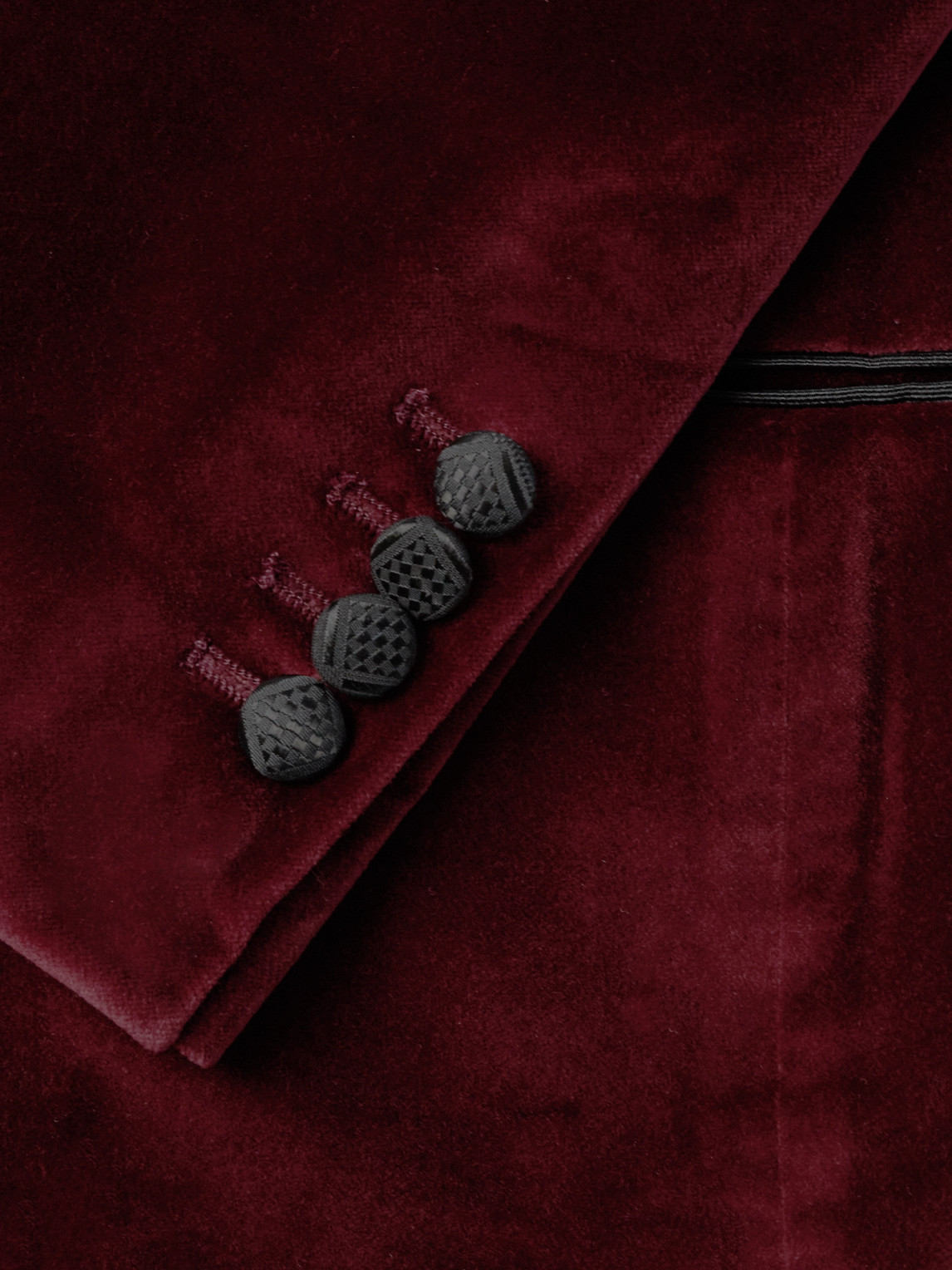 Shop Rubinacci Slim-fit Shawl-collar Cotton-velvet Tuxedo Jacket In Burgundy