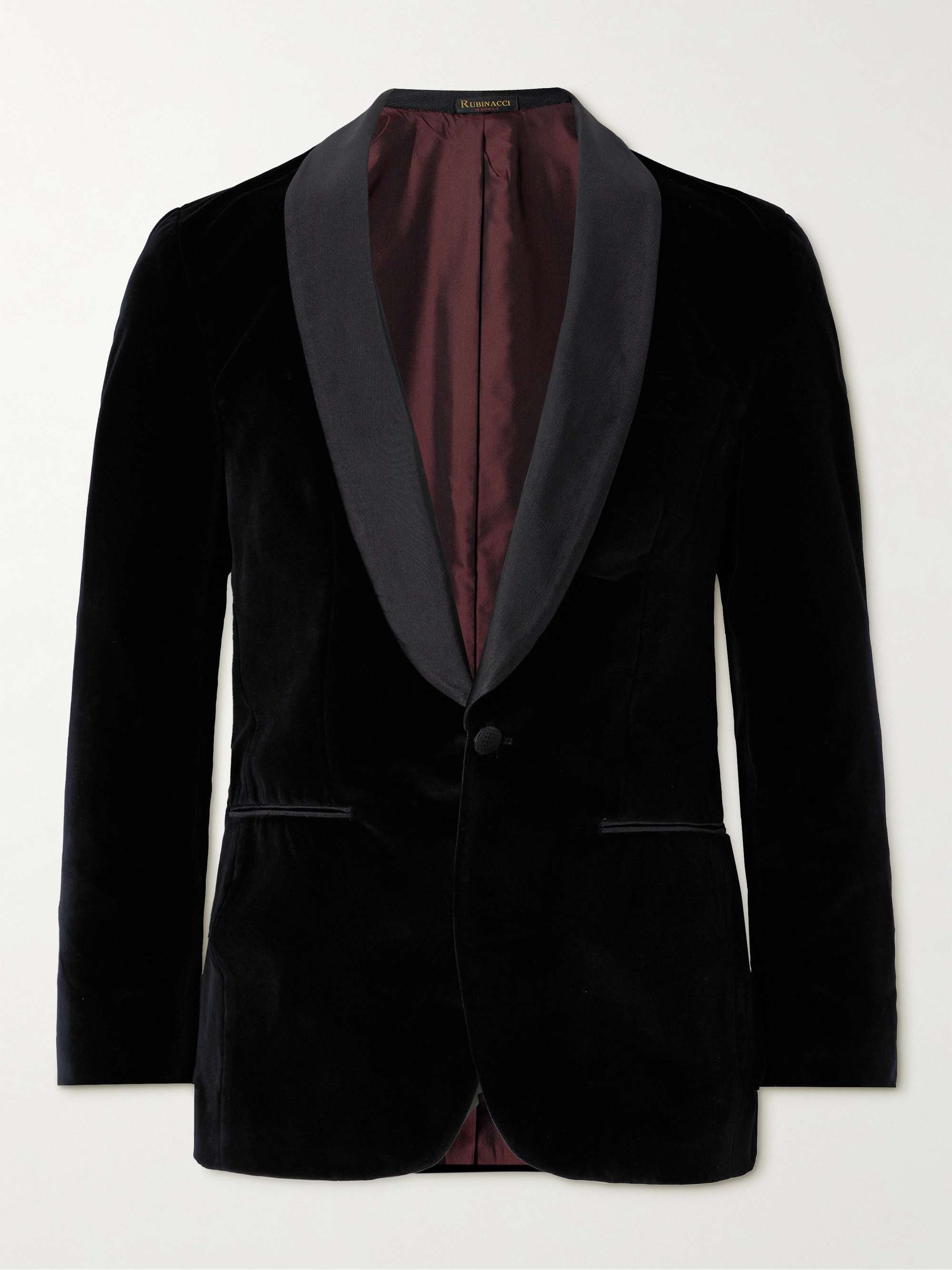 RUBINACCI Slim-Fit Shawl-Collar Cotton-Velvet Tuxedo Jacket for Men ...
