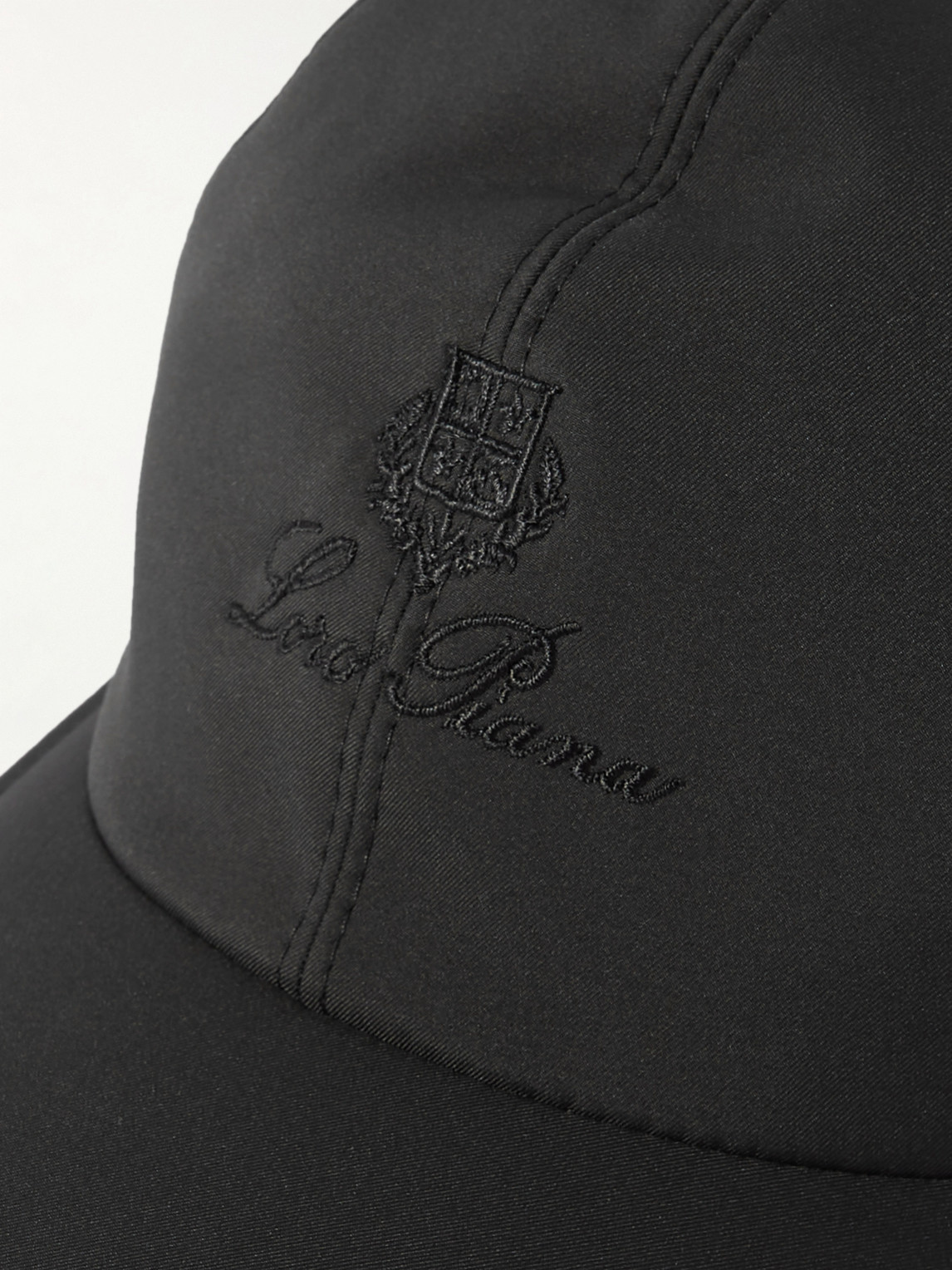 Shop Loro Piana Logo-embroidered Storm System® Shell Baseball Cap In Black