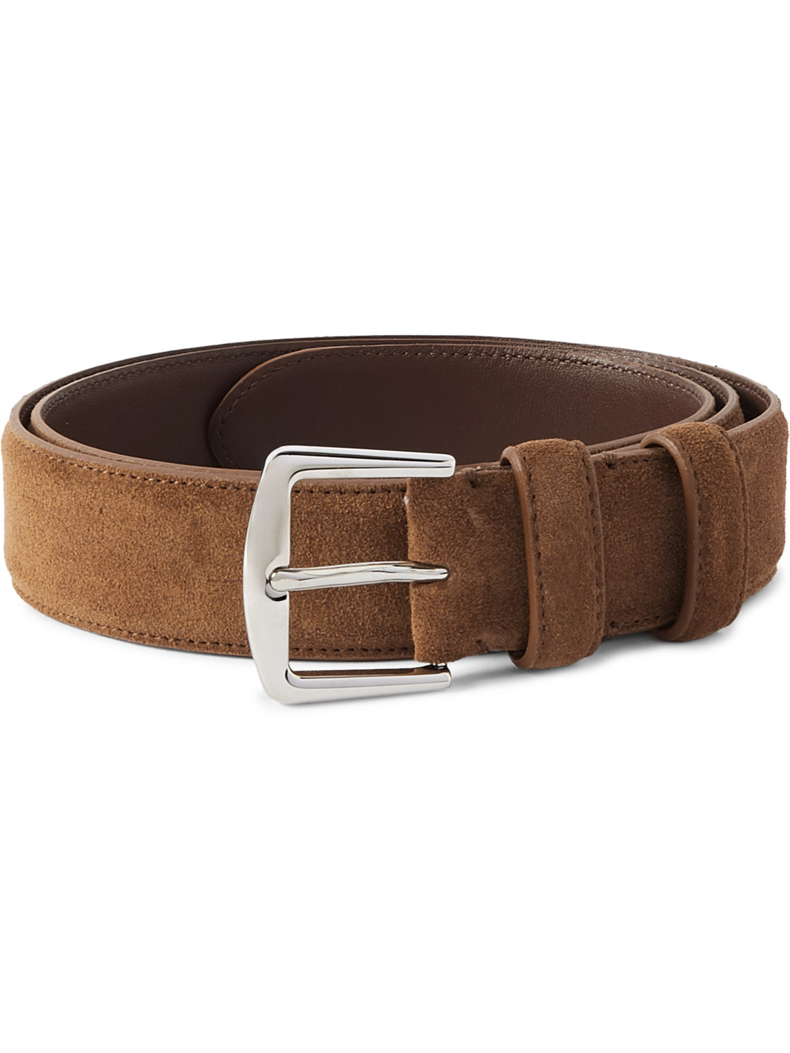 Loro Piana 3.5 Cm Suede Belt In Brown