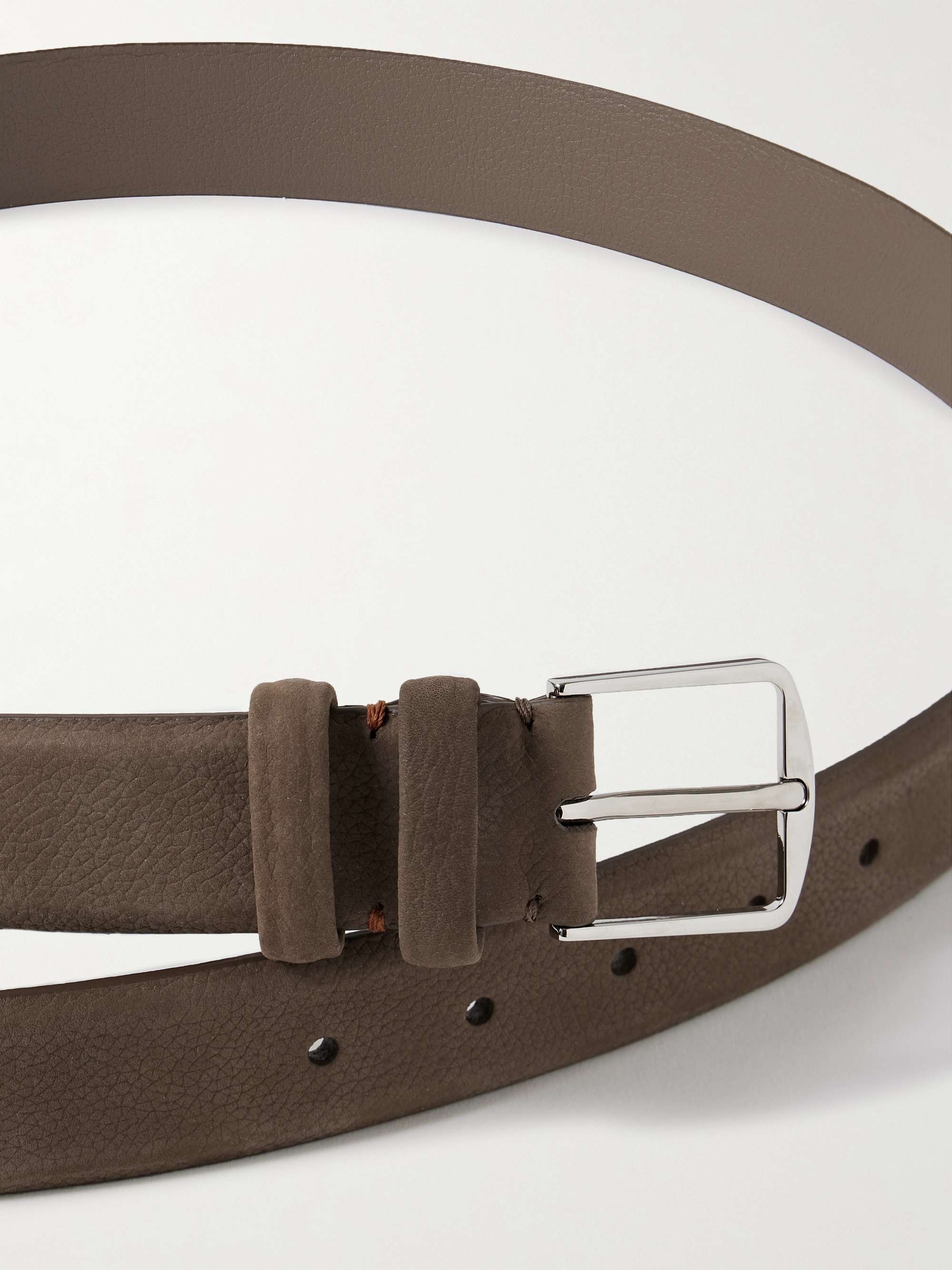 LORO PIANA 3cm Nubuck Belt