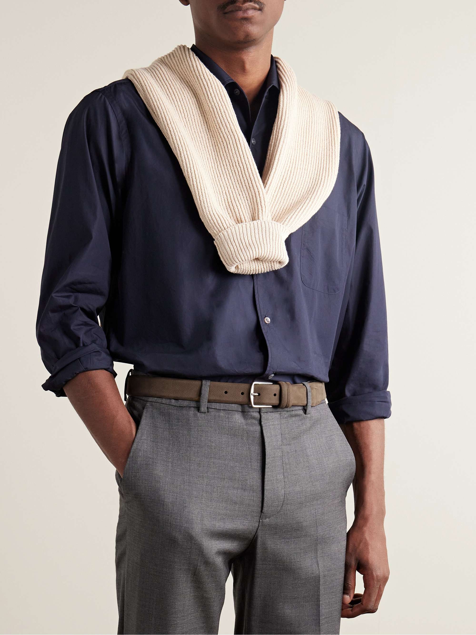 LORO PIANA 3cm Nubuck Belt