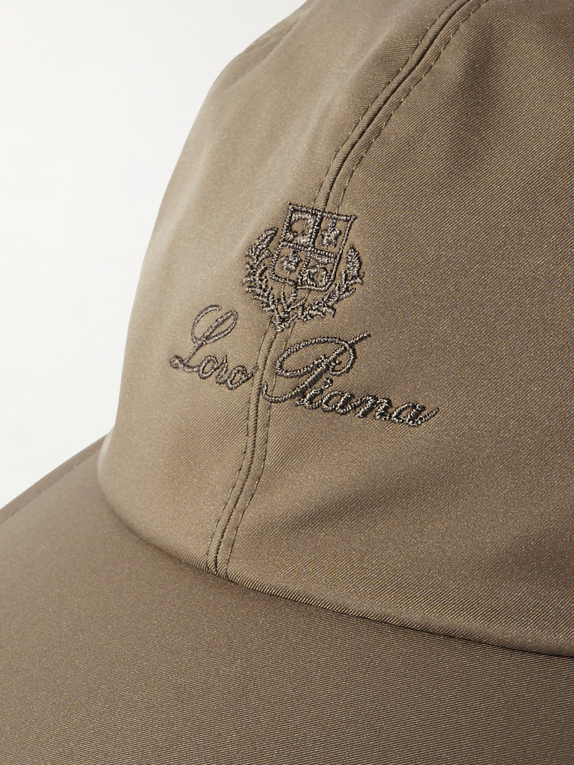 Shop Loro Piana Logo-embroidered Storm System® Shell Baseball Cap In Neutrals