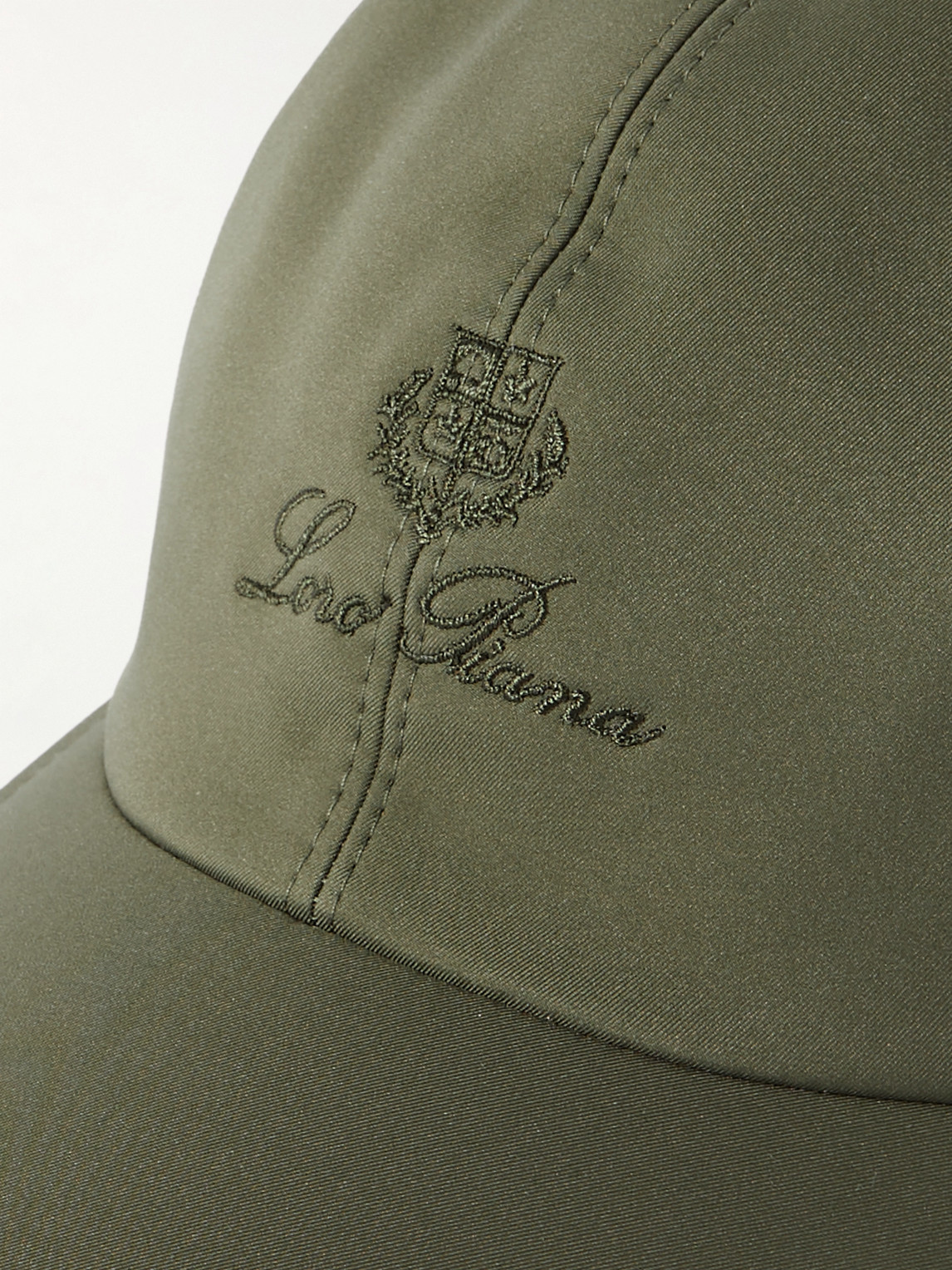 Loro Piana Logo-embroidered Storm System® Shell Baseball Cap In Green