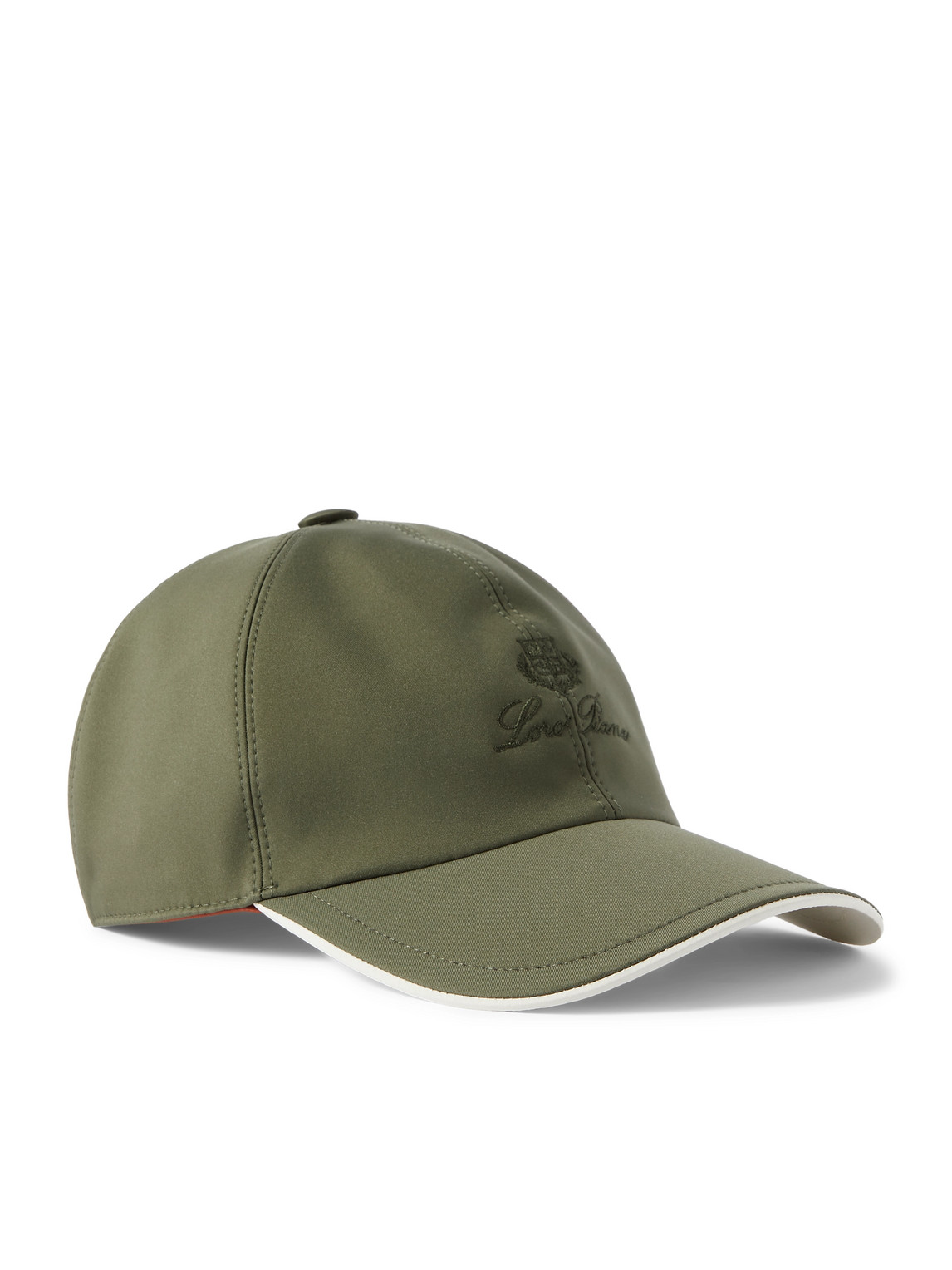 Loro Piana Logo-embroidered Storm System® Shell Baseball Cap In Green