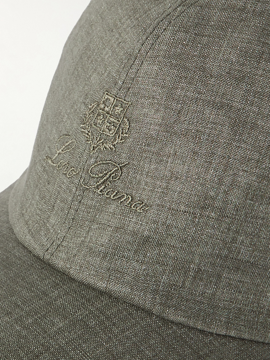 Shop Loro Piana Logo-embroidered Linen Baseball Cap In Green