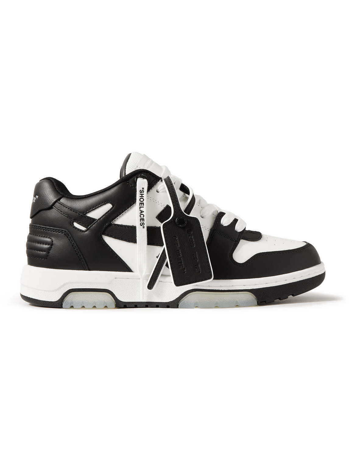 Shop Off-white Out Of Office Leather Sneakers In Black