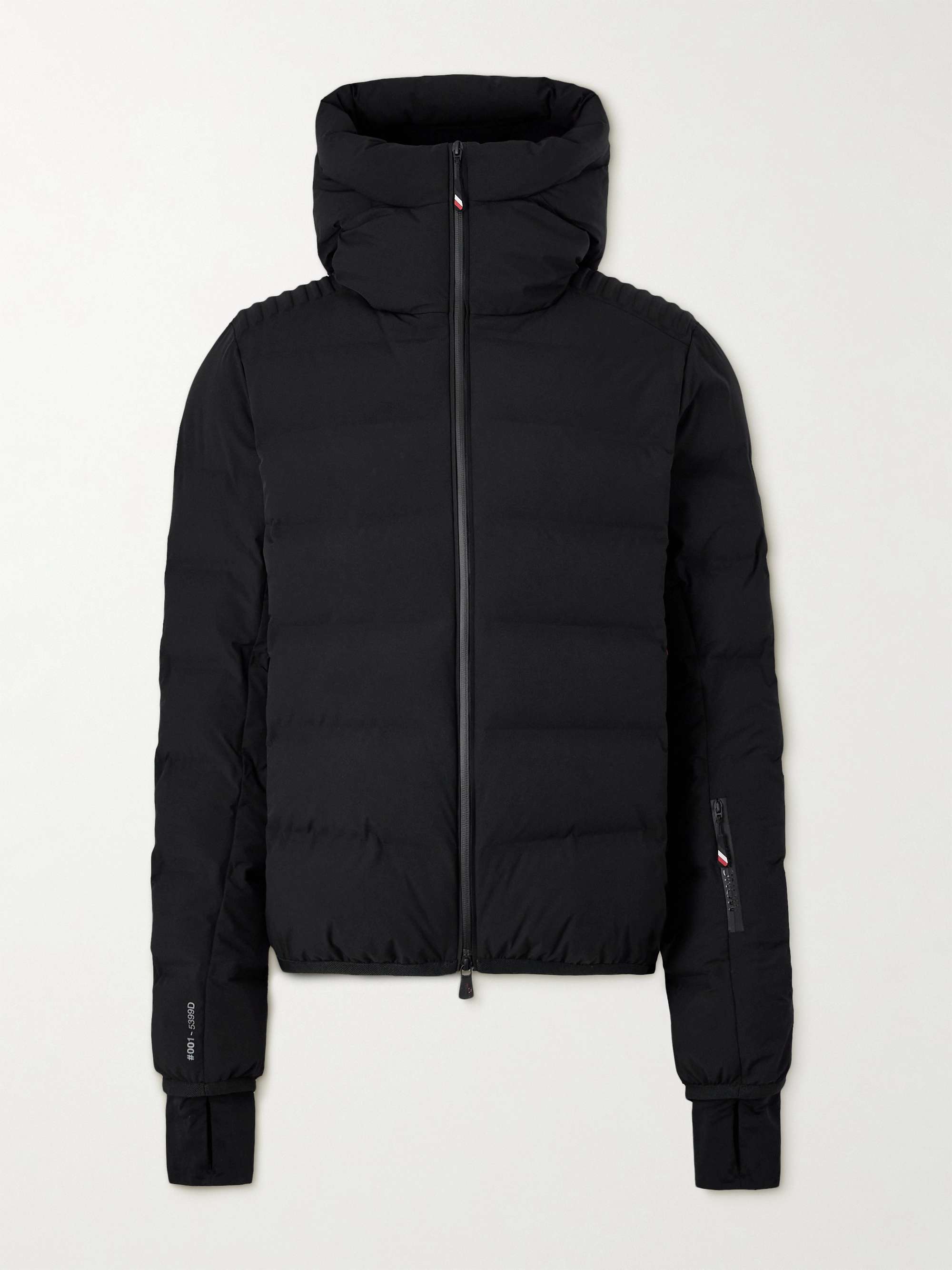 Black Lagorai hooded quilted down ski jacket, Moncler Grenoble