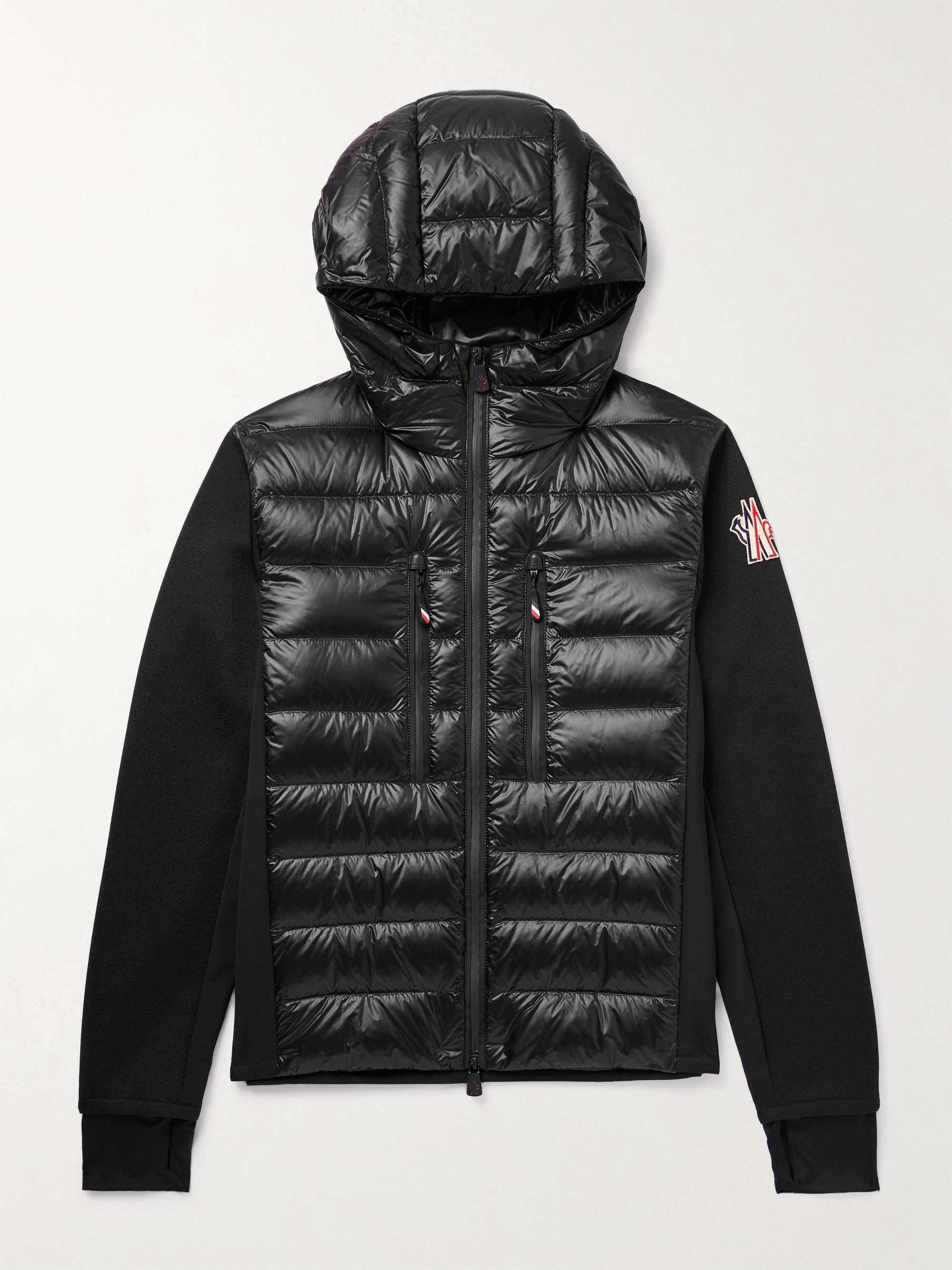 Knitted and Quilted Shell Down Ski Jacket