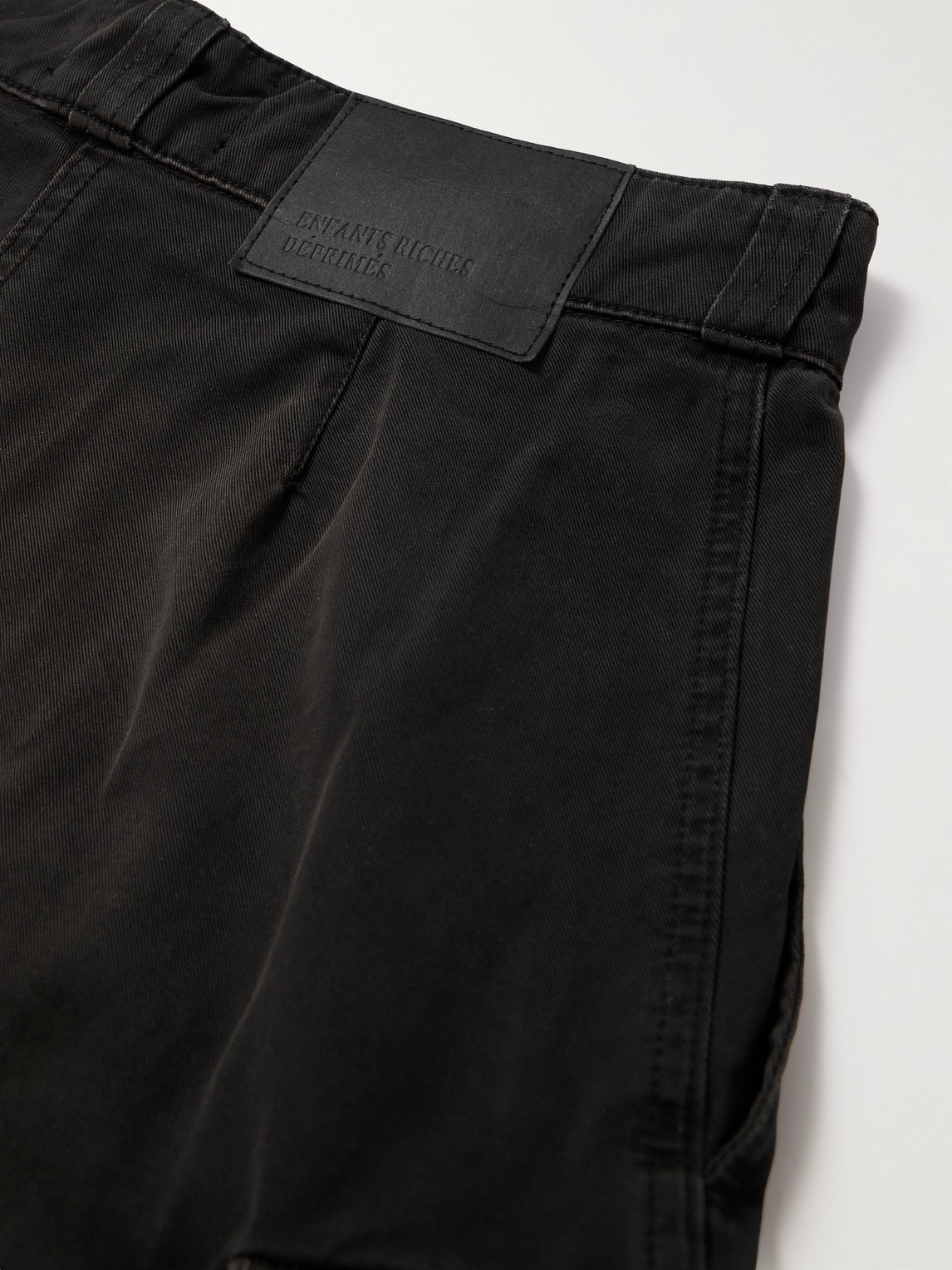 Shop Enfants Riches Deprimes Straight-leg Cotton-twill Cargo Trousers In Black