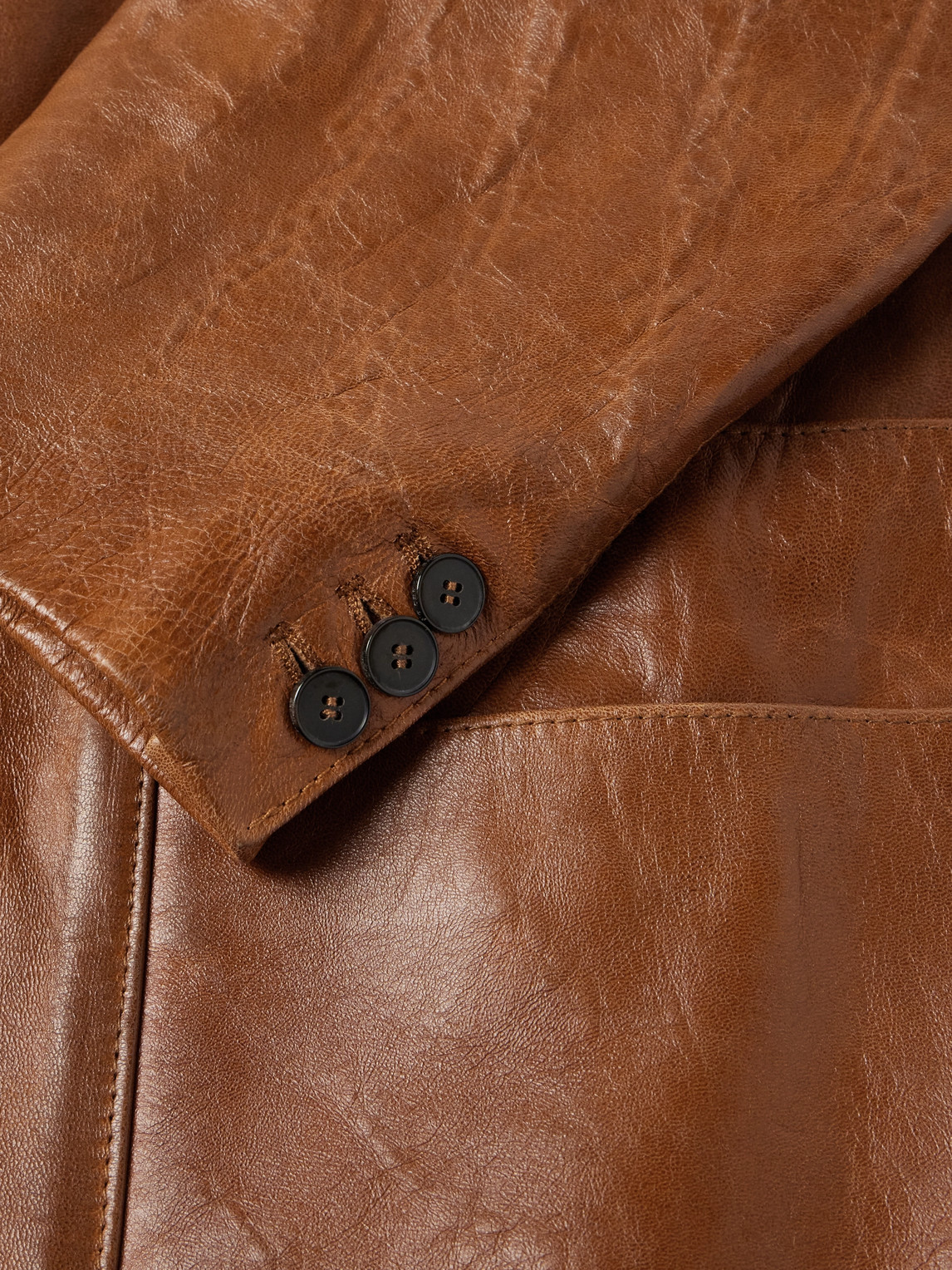 Shop Enfants Riches Deprimes Go To Dallas And Take A Left Panelled Leather Jacket In Brown