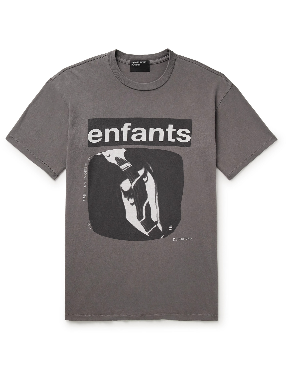 Enfants Riches Deprimes Logo-print Cotton-jersey T-shirt In Gray