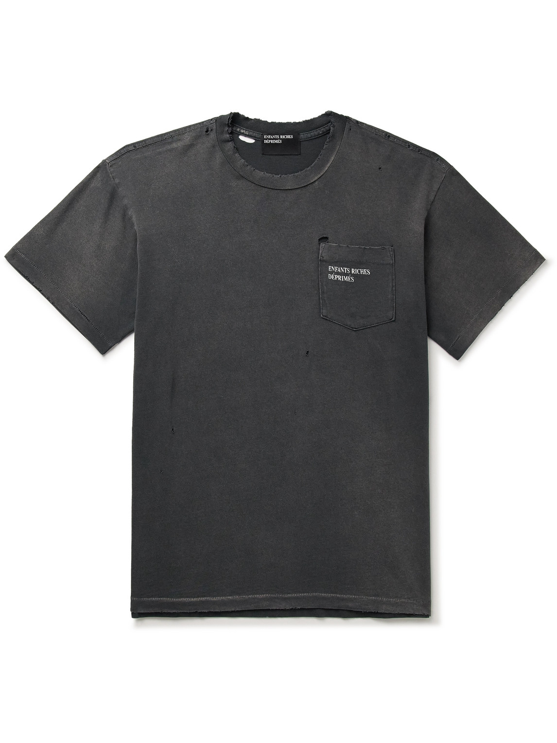 Thrashed Distressed Logo-Print Cotton-Jersey T-Shirt
