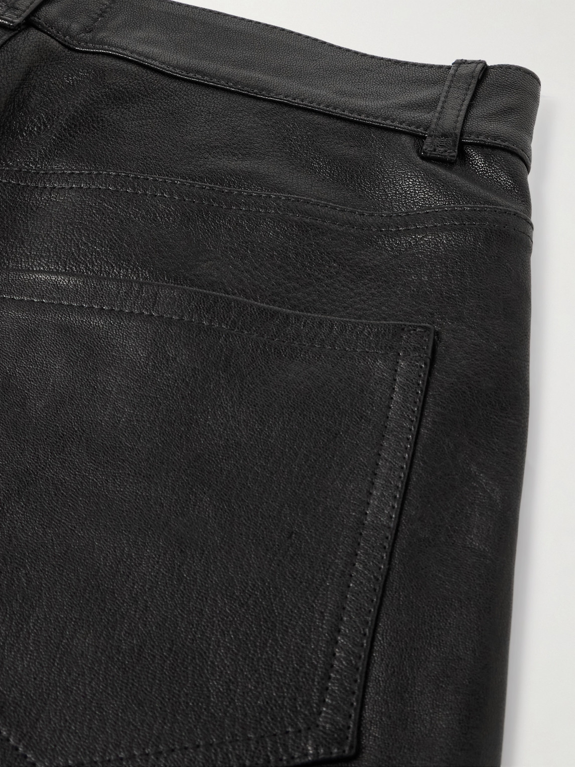 Shop Enfants Riches Deprimes Straight-leg Panelled Leather Trousers In Black