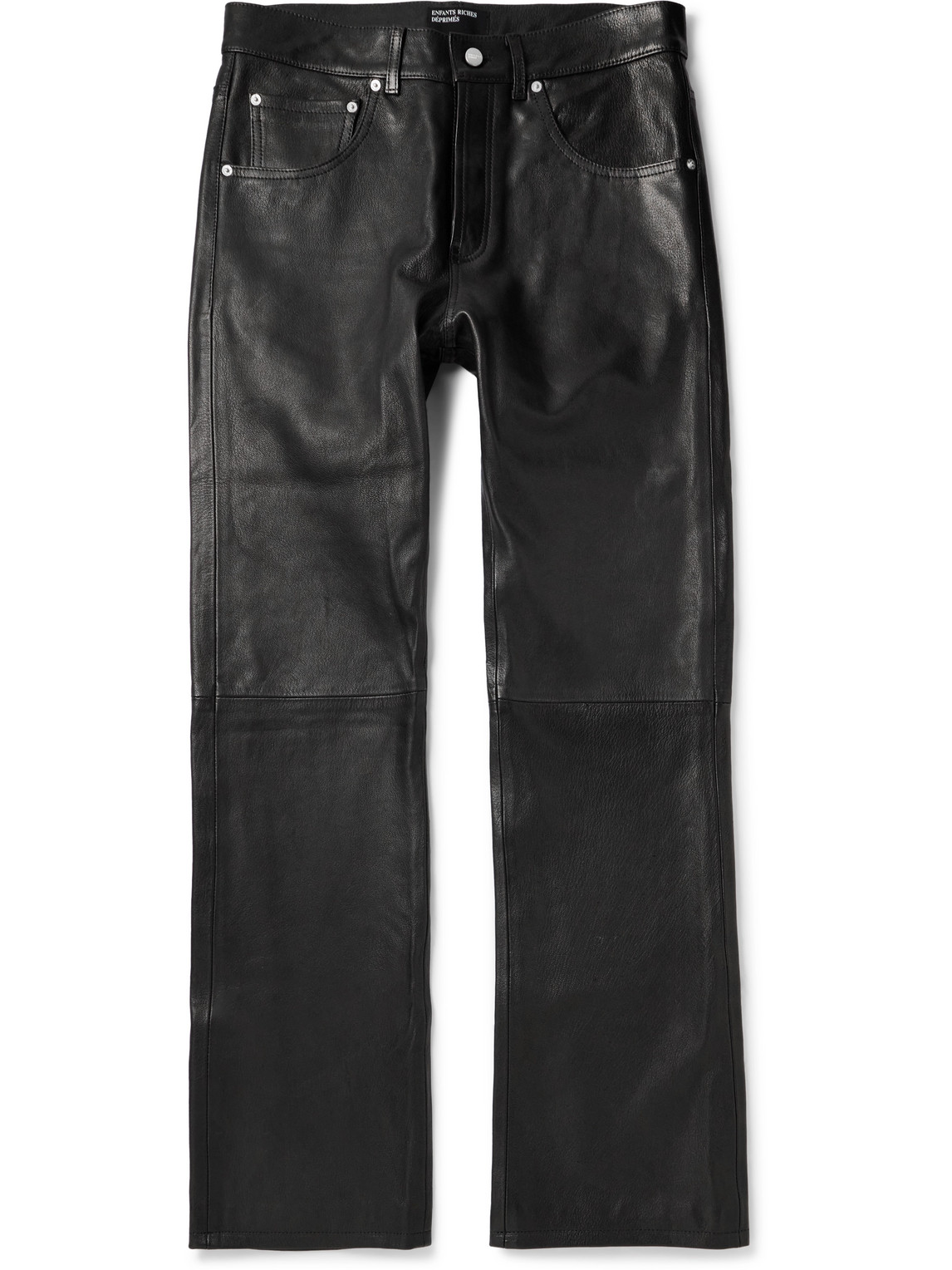 Enfants Riches Deprimes Straight-leg Panelled Leather Trousers In Black