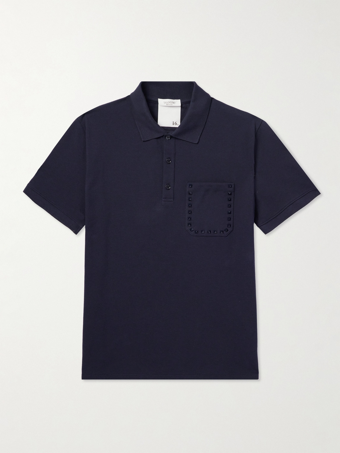 Rockstud Embellished Cotton-Piqué Polo Shirt
