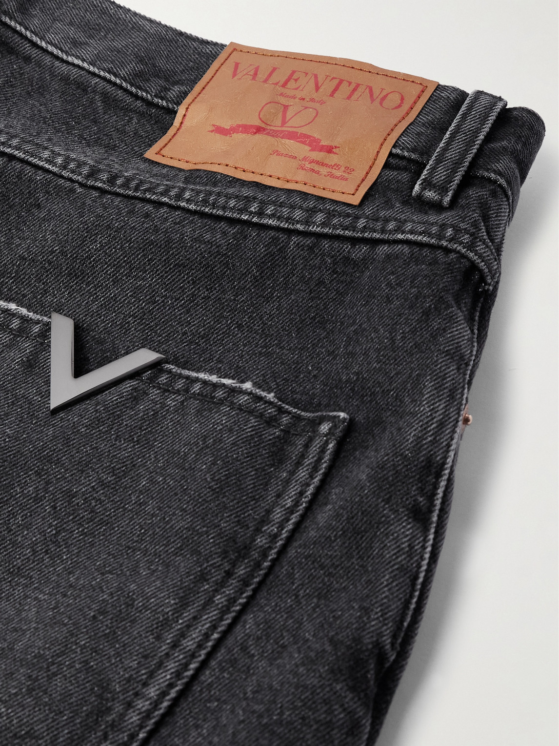 Shop Valentino Wide-leg Jeans In Black