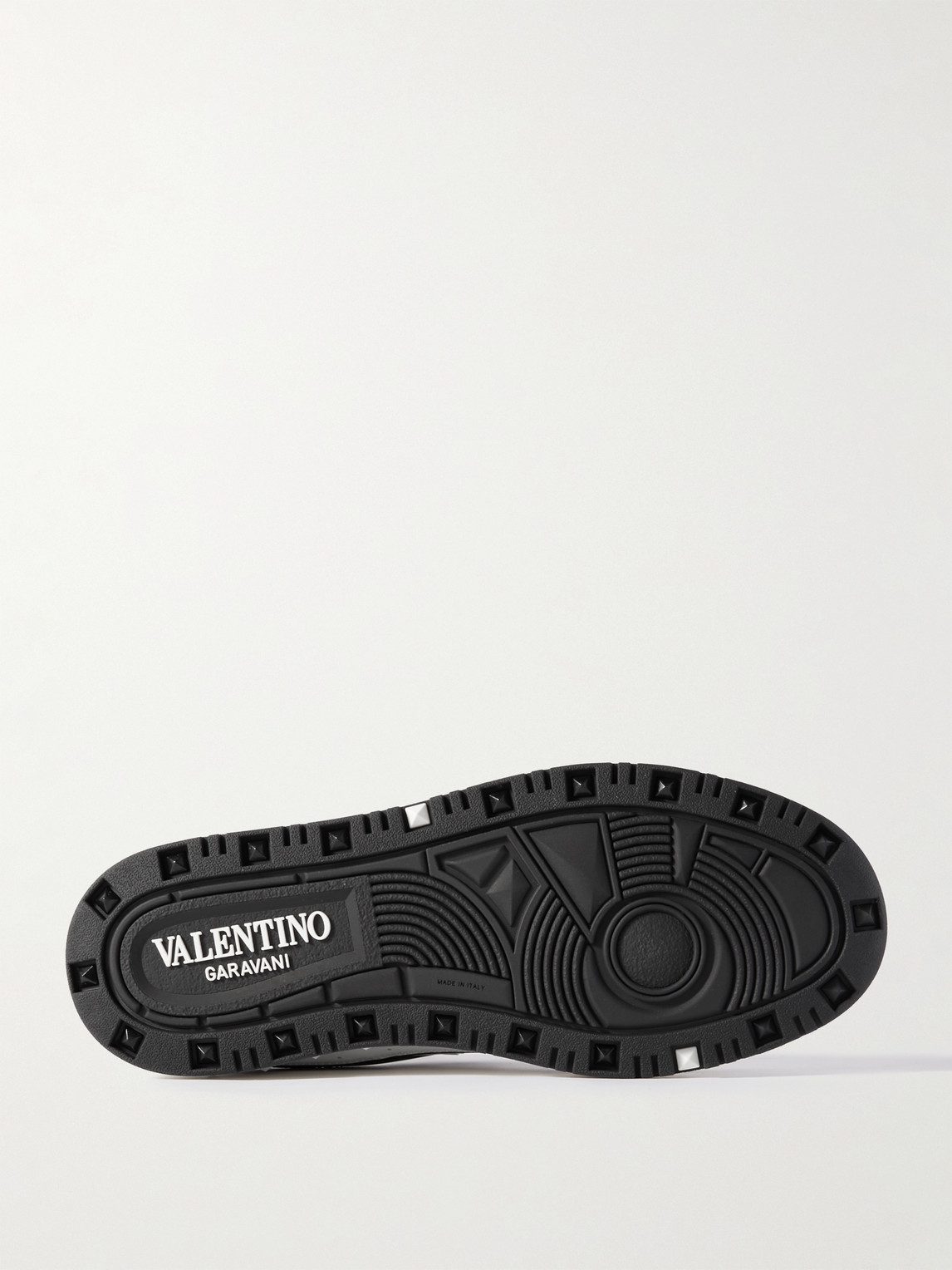 Shop Valentino Garavani Leather Sneakers In Black