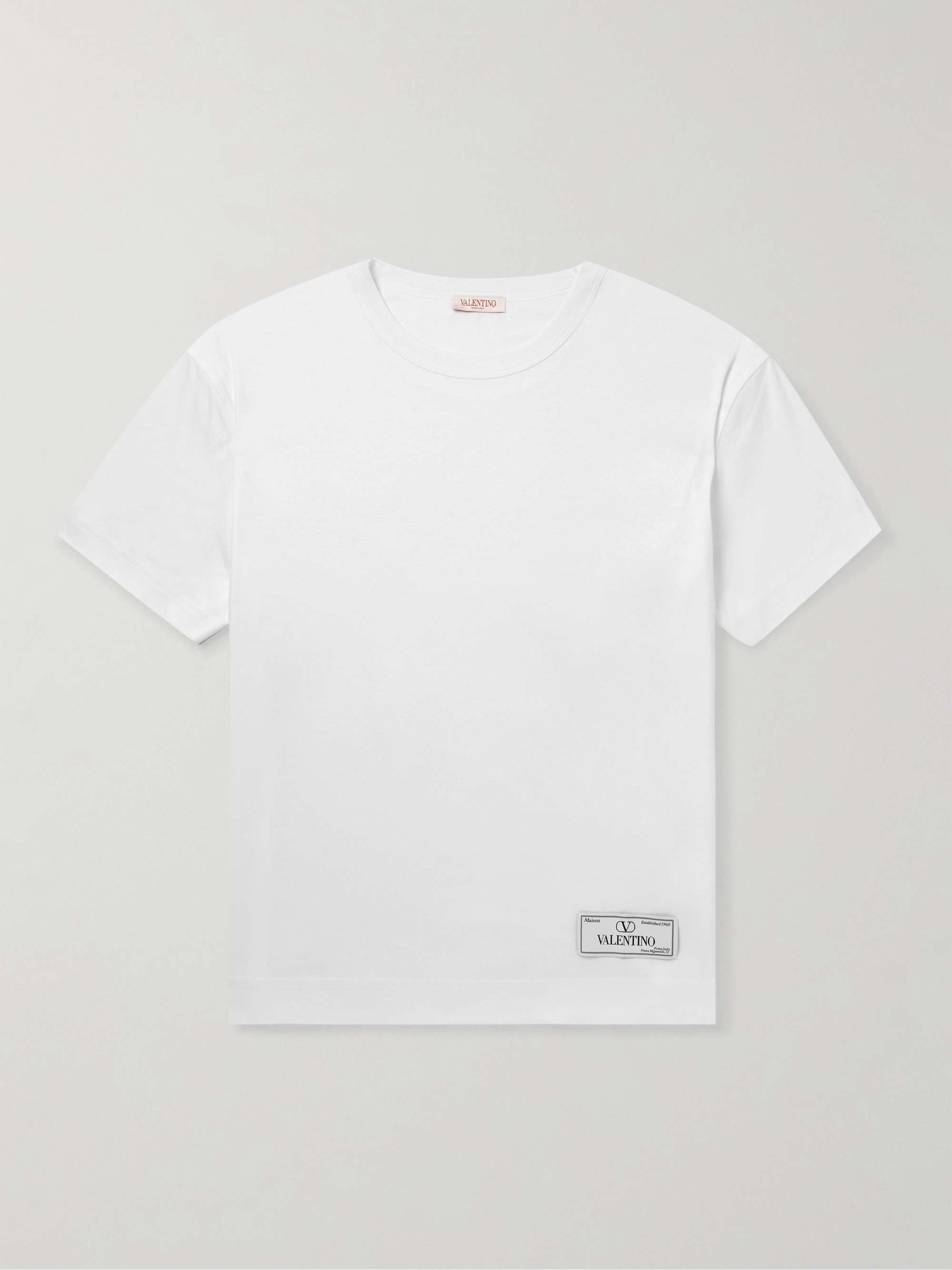 VALENTINO GARAVANI Logo-Appliquéd Cotton-Jersey T-Shirt for Men | MR PORTER