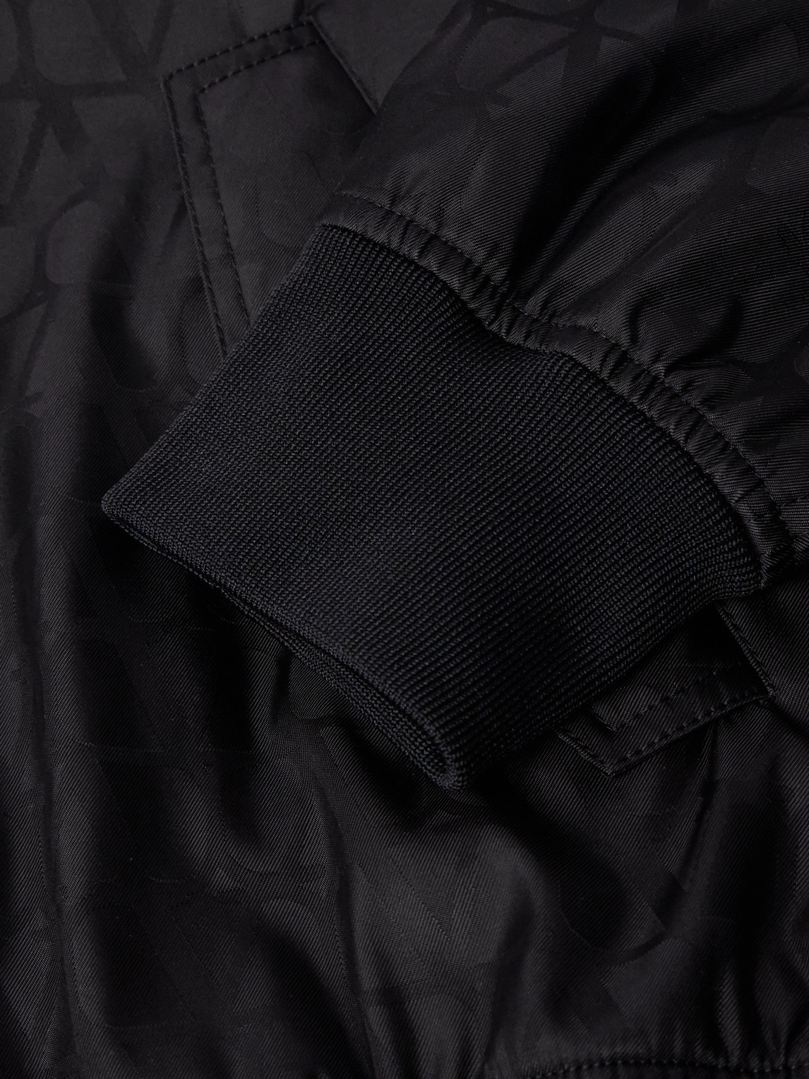 Shop Valentino Toile Iconograph Logo-jacquard Shell Bomber Jacket In Black