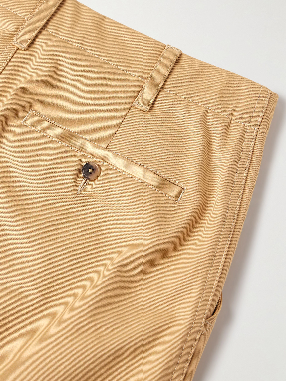 Shop Marni Wide-leg Cotton-gabardine Trousers In Neutrals