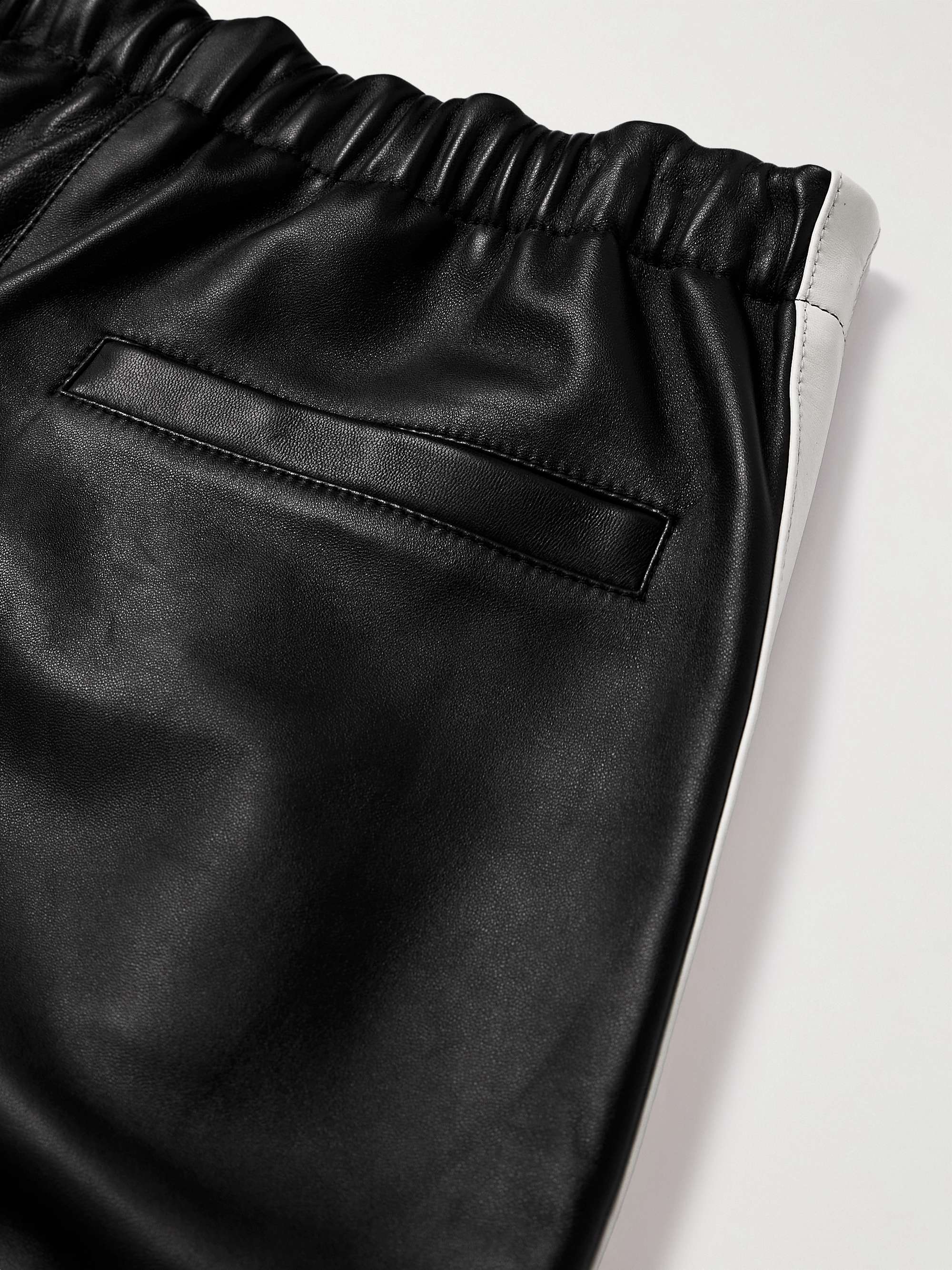 MARNI Straight-Leg Striped Nappa Leather Trousers for Men