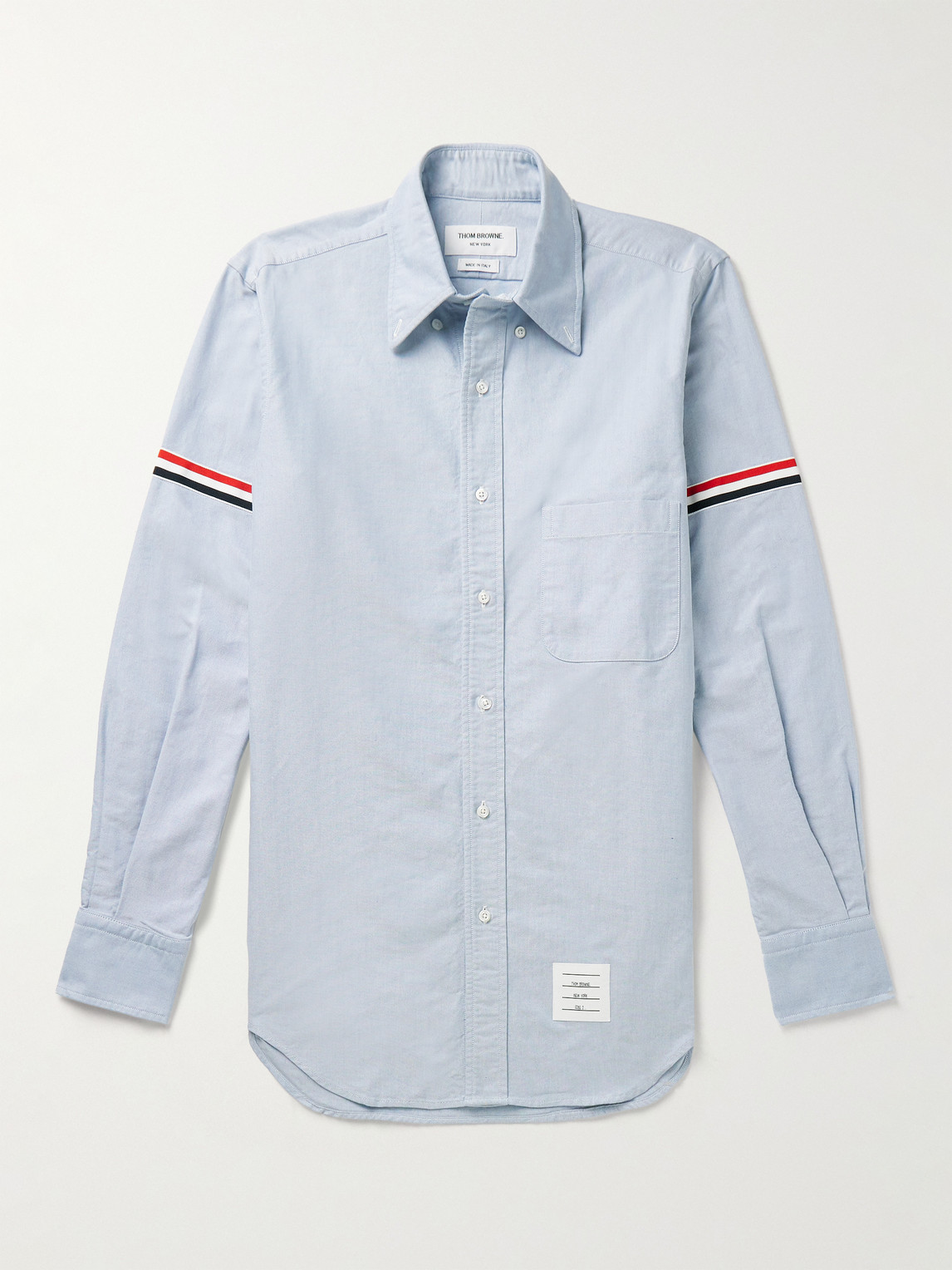 Thom Browne Button-Down Collar Grosgrain-Trimmed Cotton Oxford Shirt - Men