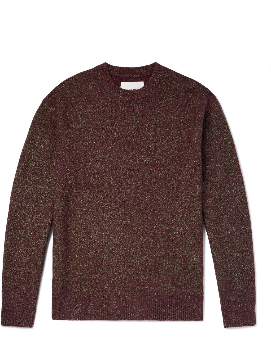 Jil Sander Boiled Wool-blend Sweater In Brown
