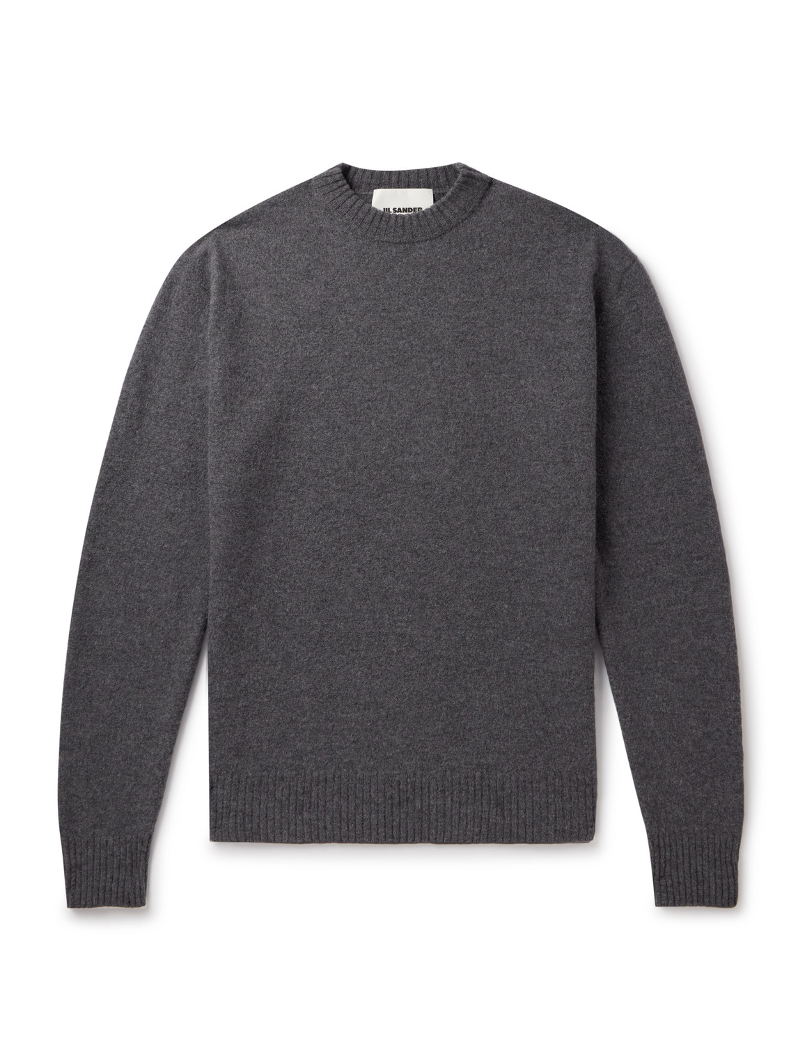 Jil Sander Boiled Wool Sweater In Gray