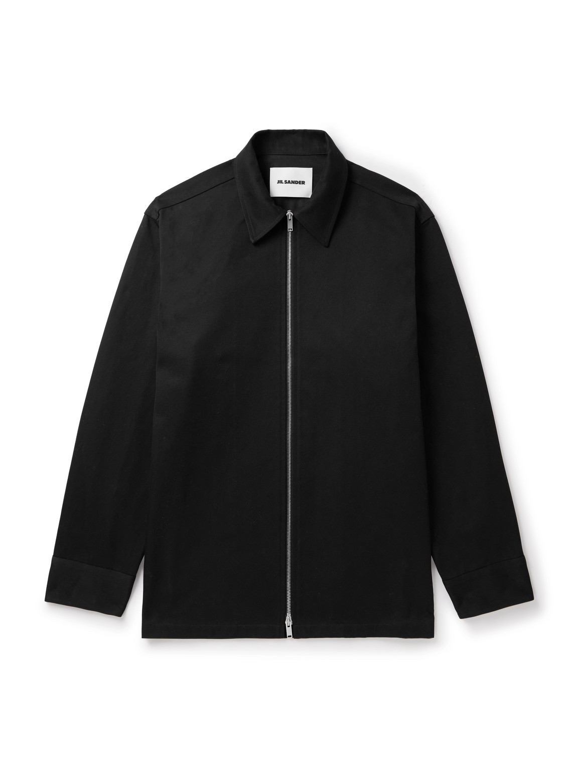 Jil Sander Cotton-twill Overshirt In Black