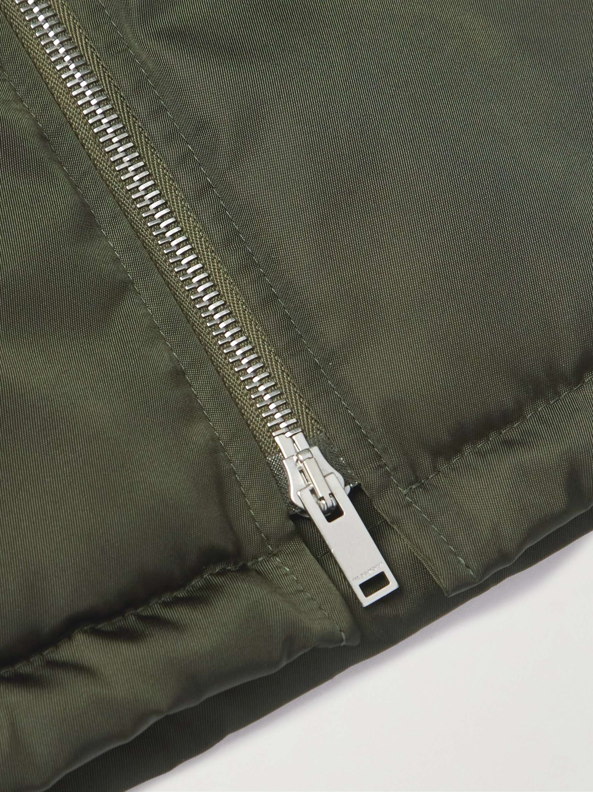 Green Padded Tech-Twill Bomber Jacket | JIL SANDER | MR PORTER