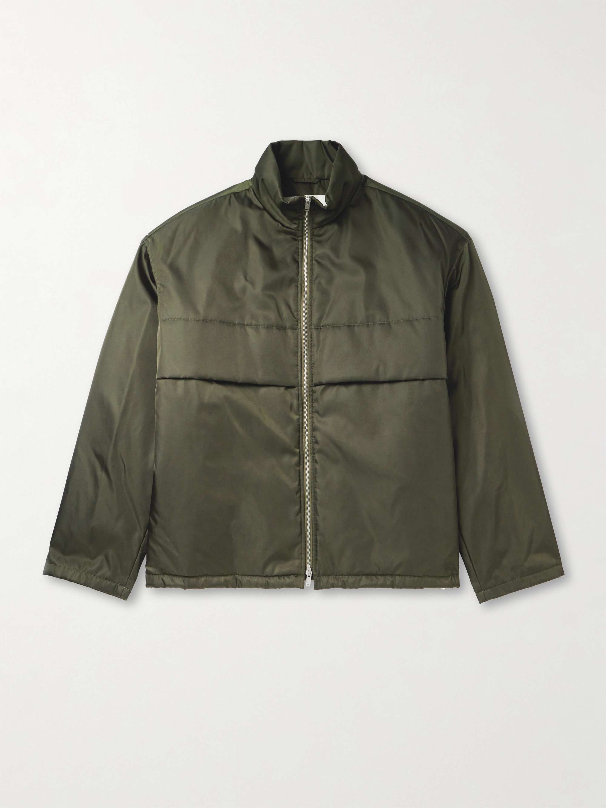 Green Padded Tech-Twill Bomber Jacket | JIL SANDER | MR PORTER