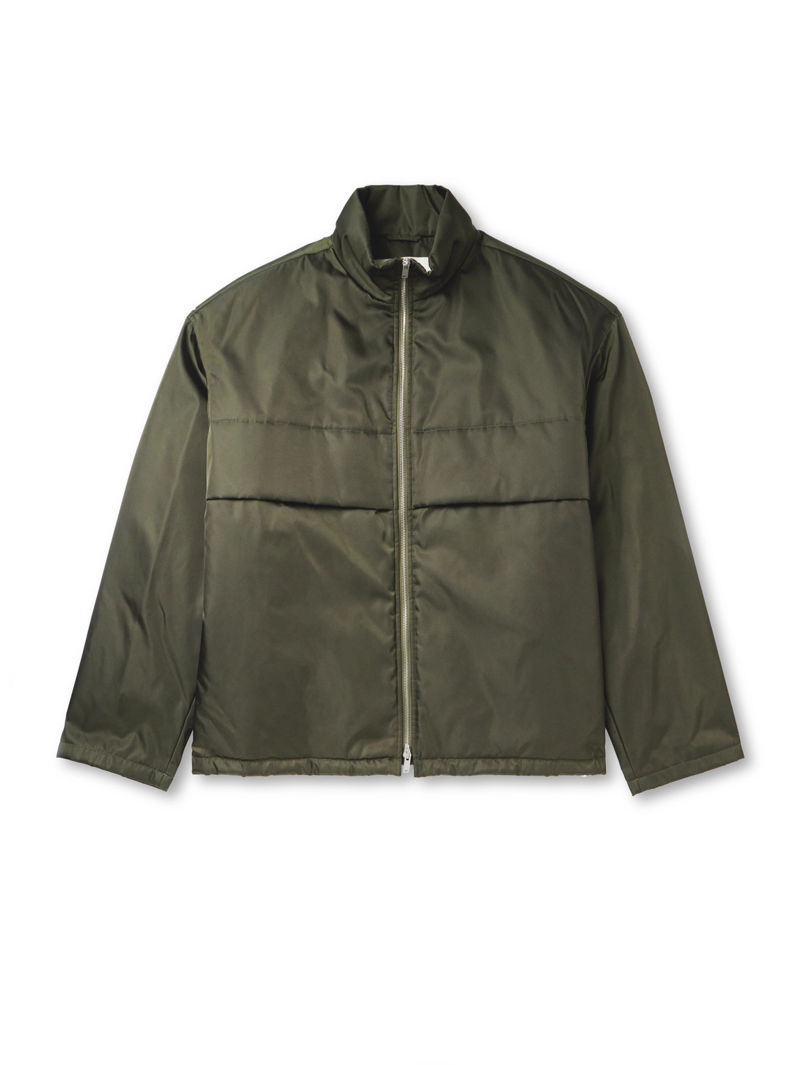 Jil Sander Padded Tech-twill Bomber Jacket In Green