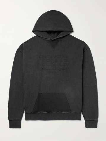 Maison Margiela pouch-pockets cotton hoodie - Purple