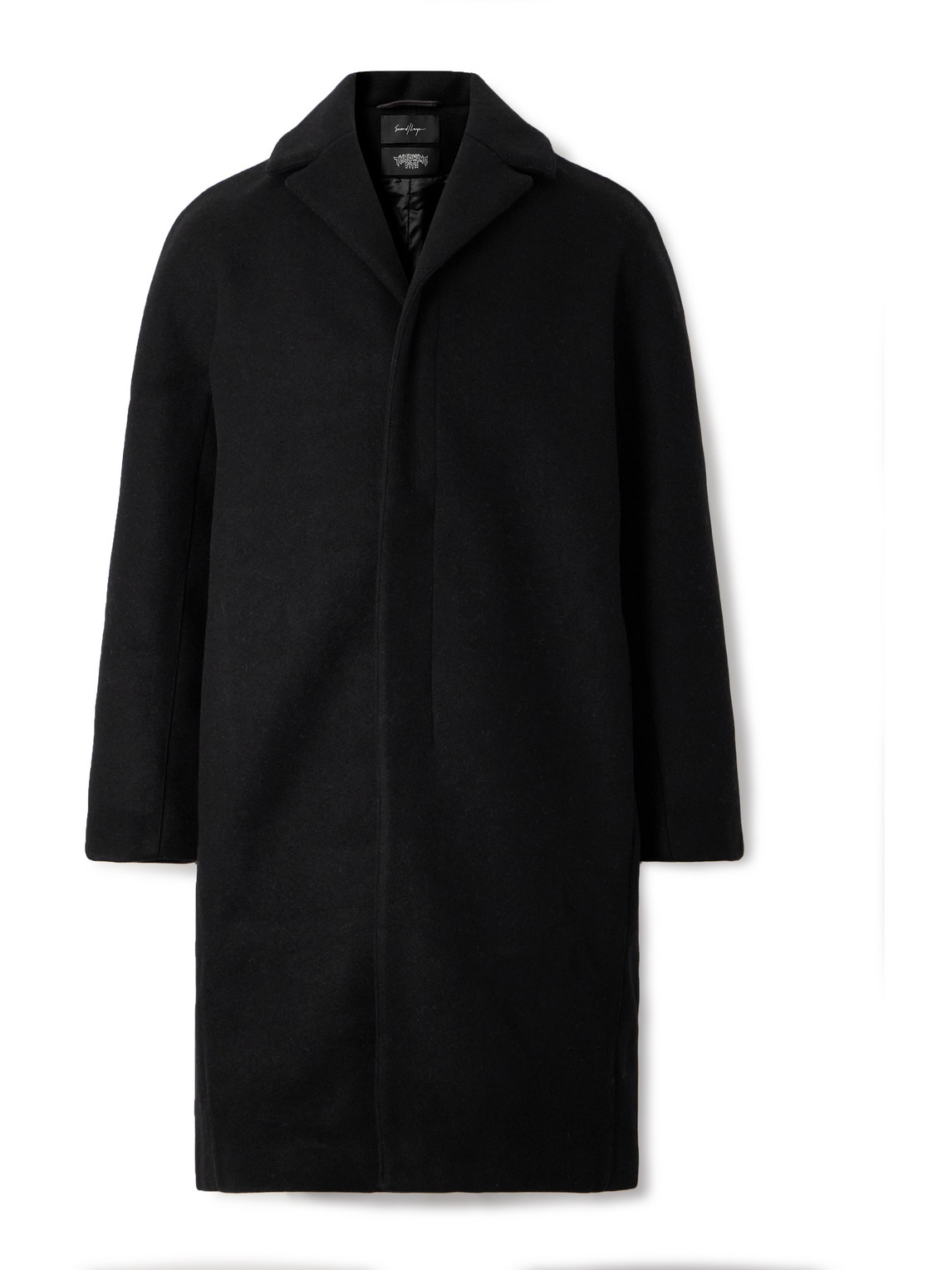 Second / Layer Throwing Fits Wool-blend Coat In Black