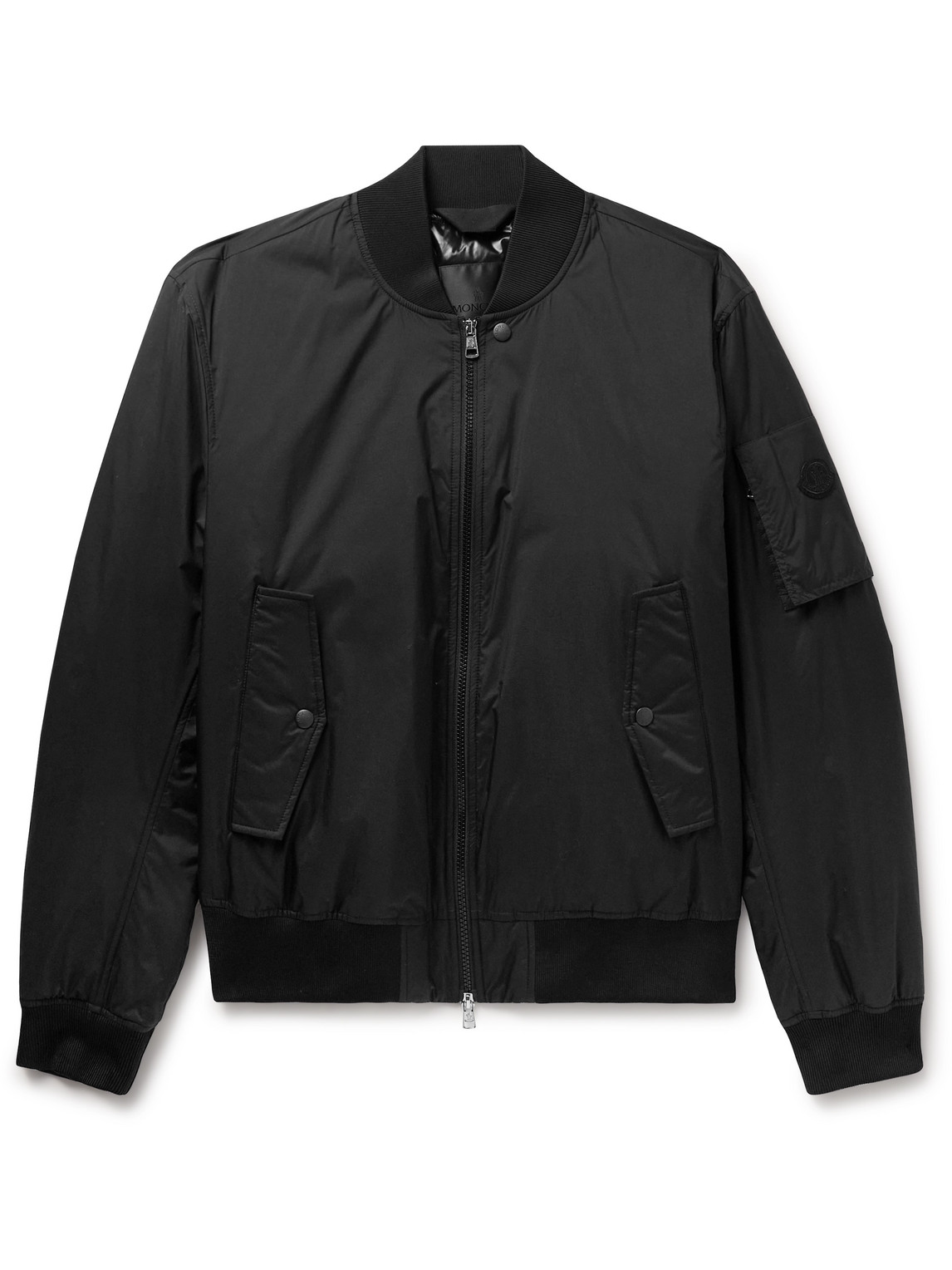 Logo-Appliquéd Shell Down Bomber Jacket