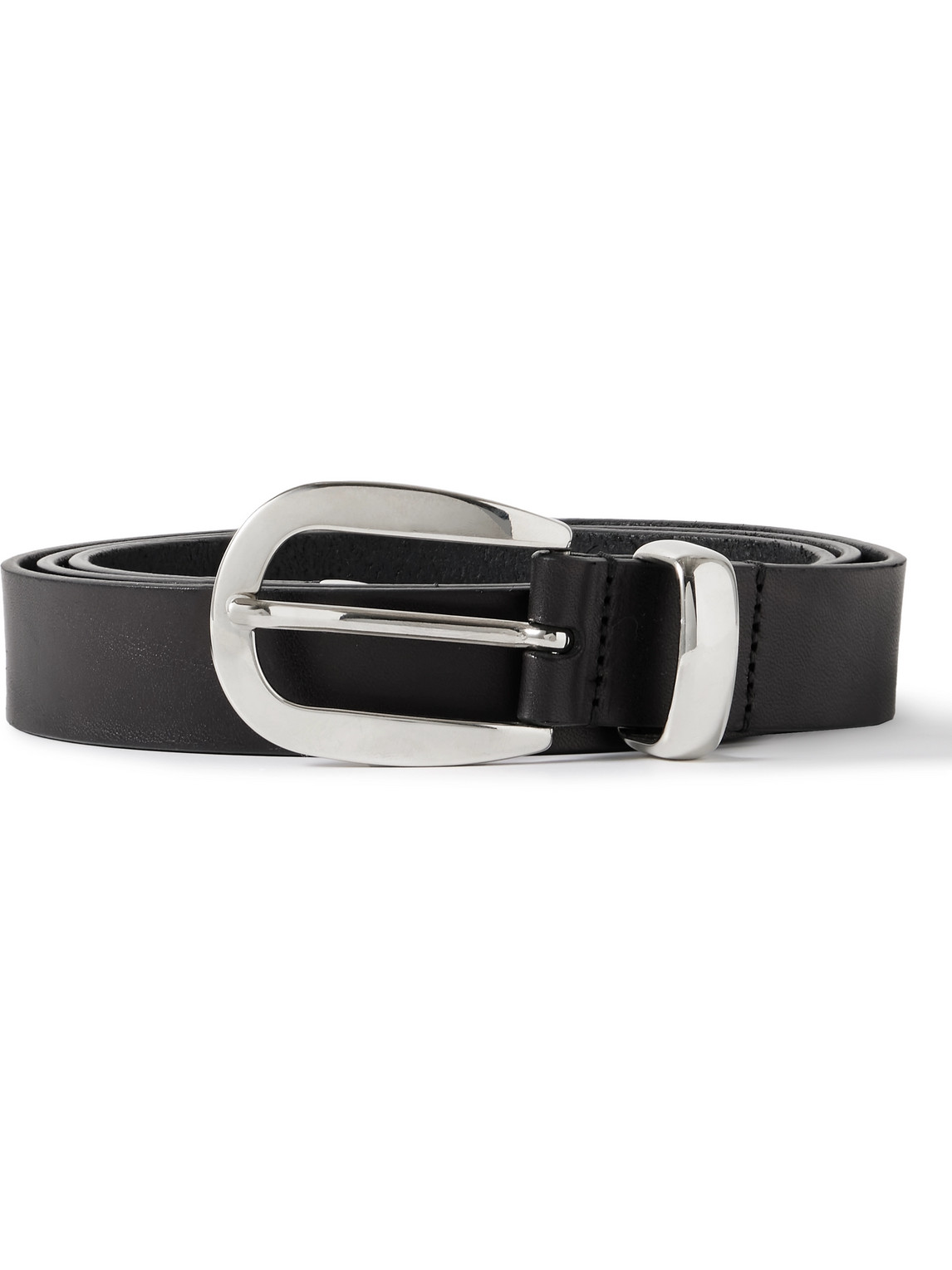 Second / Layer Throwing Fits Doc 2.5cm Leather Belt In Black