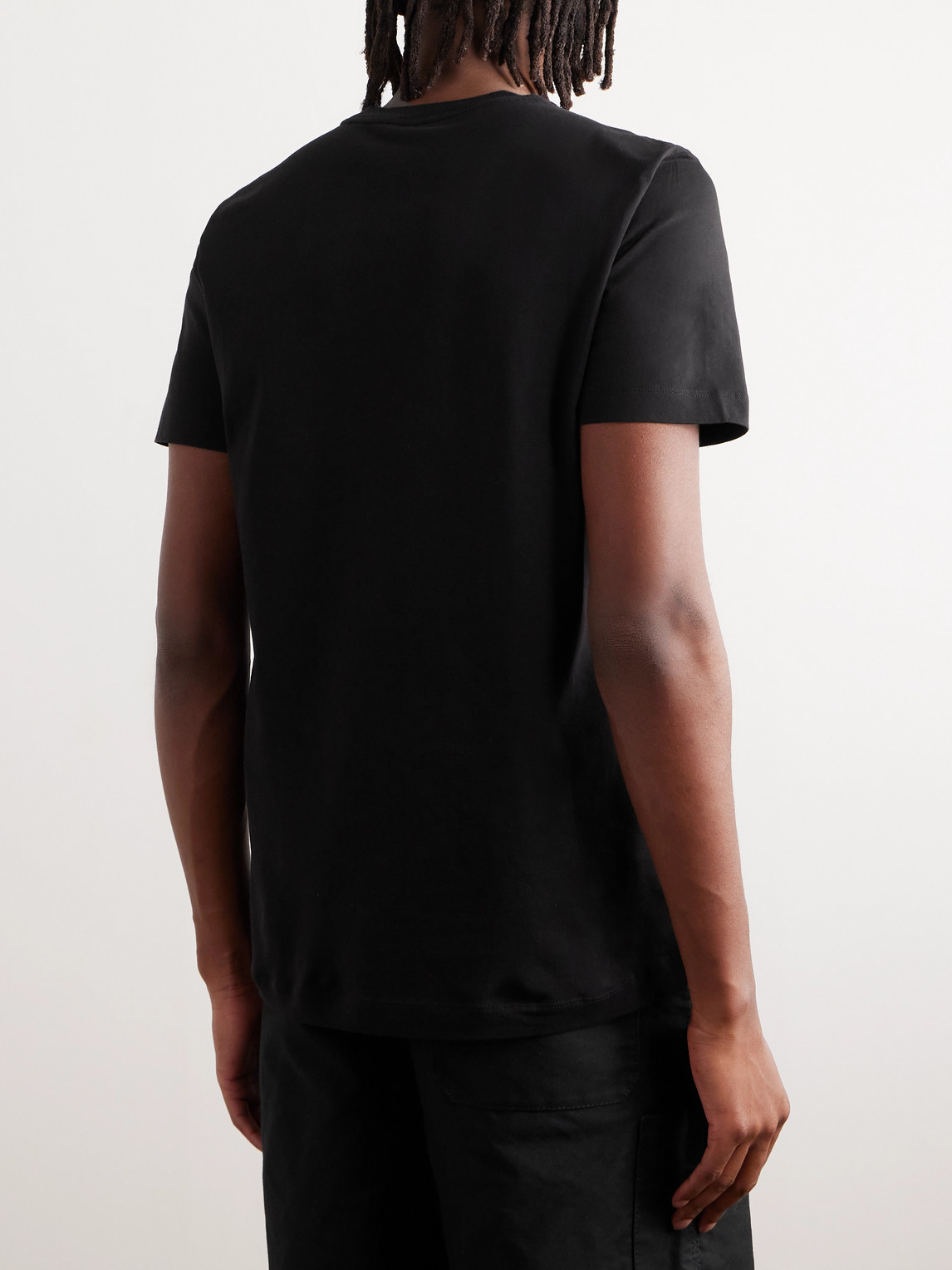 Moncler Crew Neck Short Sleeve T-shirt Three-pack In Black