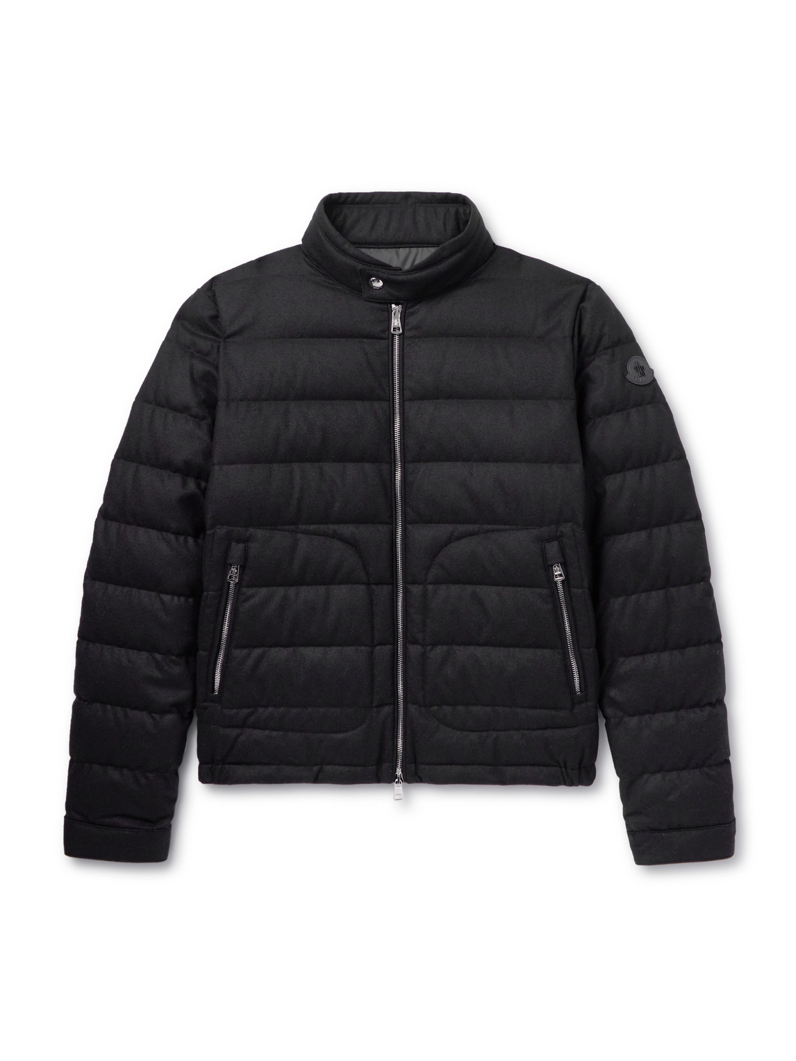 Acorus Quilted Nylon and Cashmere-Blend Down Zip-Up Jacket