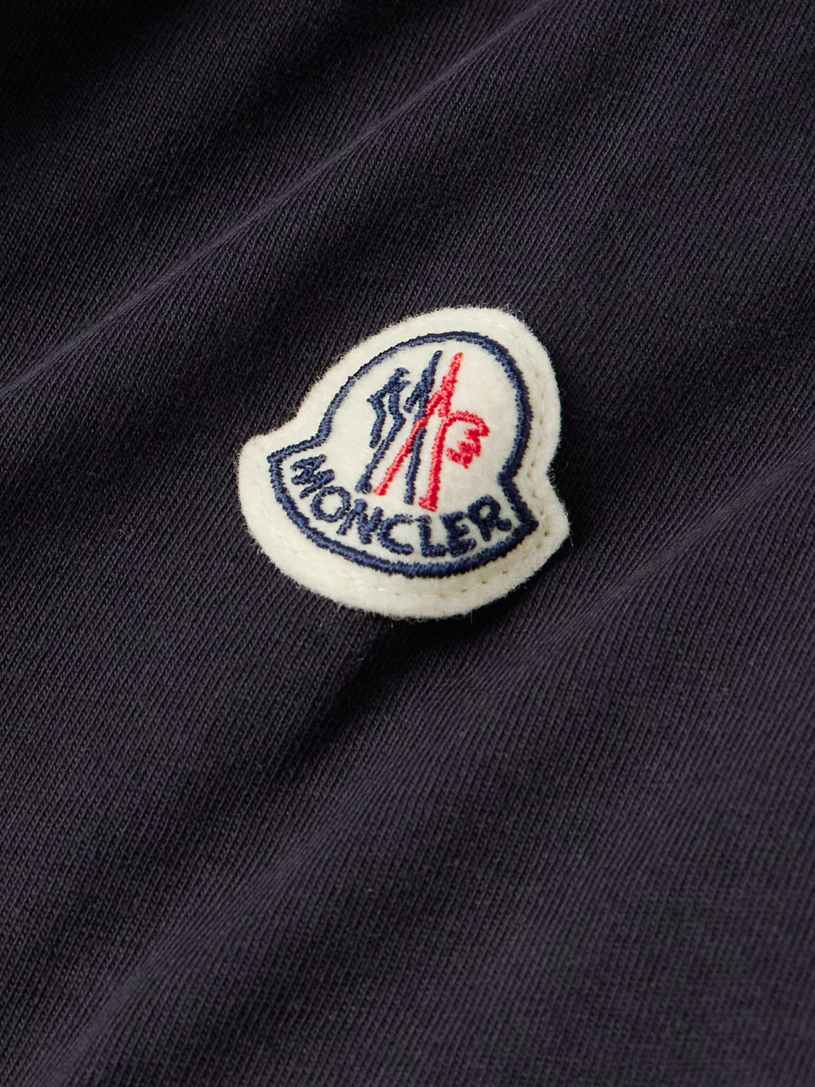 Moncler Short-sleeved Cotton T-shirt In Black